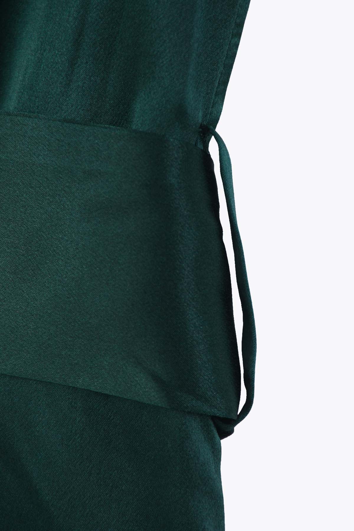 KIMONO SATIN FEMME  VERT ROYAL G75 CLASSIC