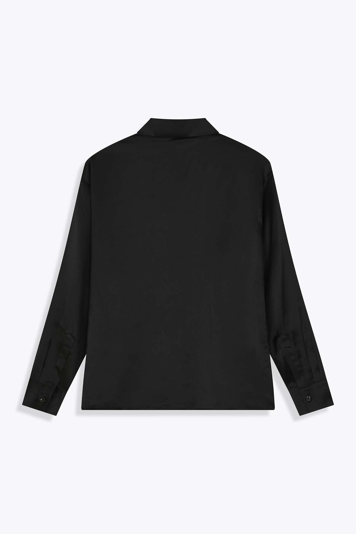 CHEMISE FEMME SOIE NOIRE MANCHE LONGUES G75