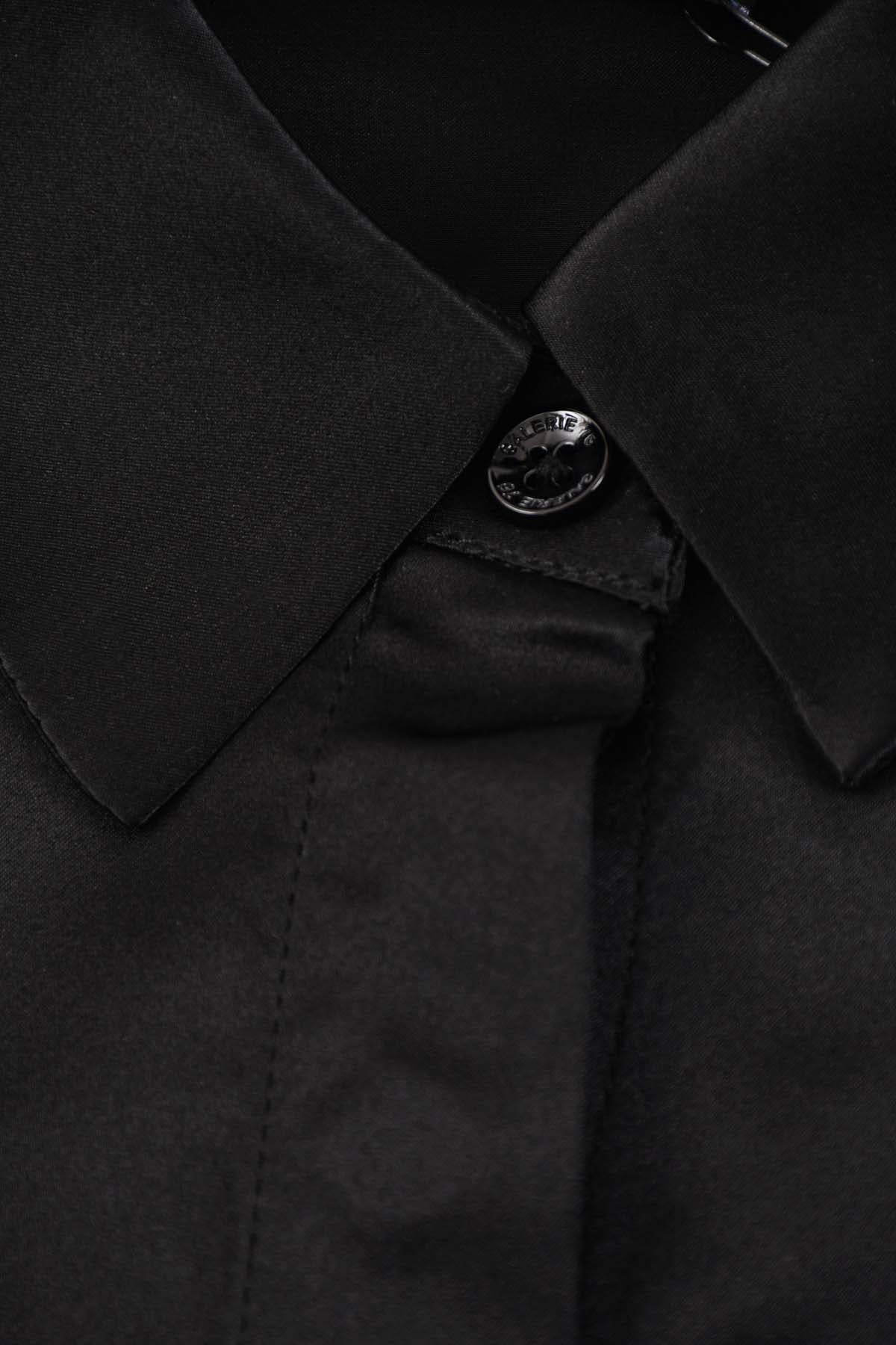 CHEMISE FEMME SOIE NOIRE MANCHE LONGUES G75