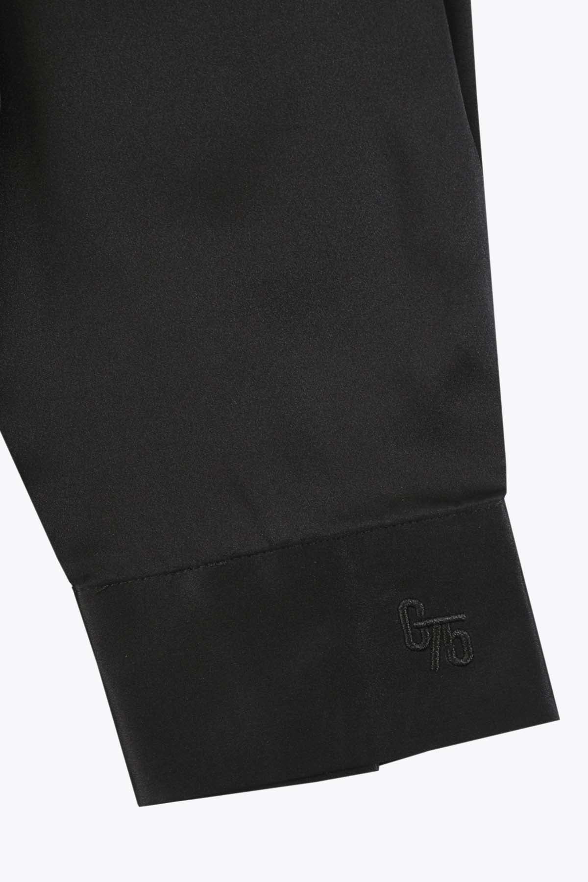 CHEMISE FEMME SOIE NOIRE MANCHE LONGUES G75