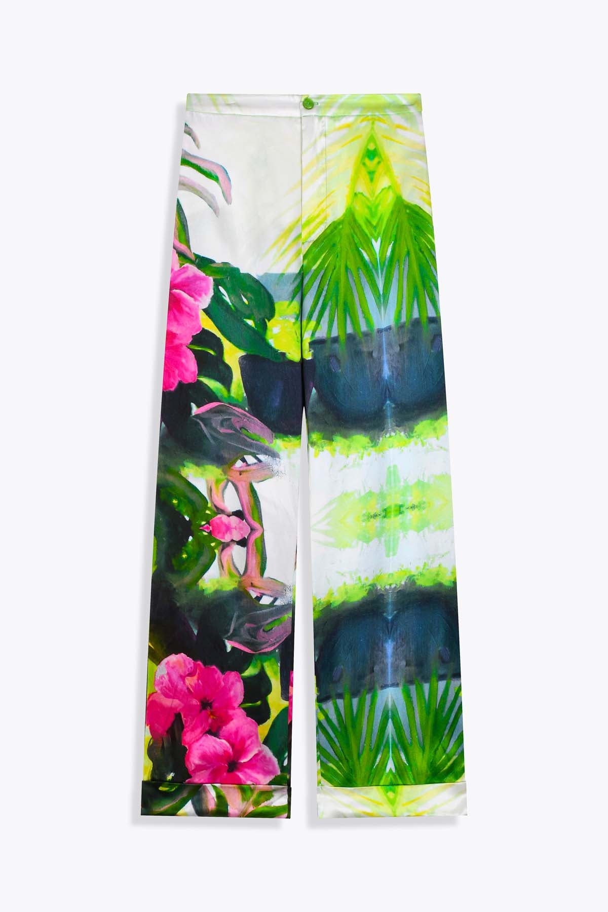 PANTALON FEMME SATIN DE SOIE GALERIE 75 CLOPE AU MUSEAU