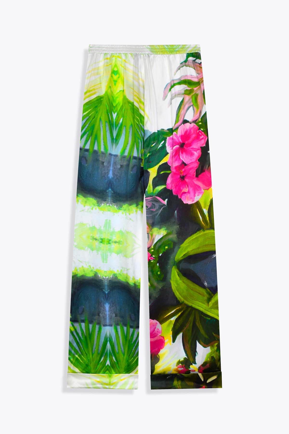 PANTALON FEMME SATIN DE SOIE GALERIE 75 CLOPE AU MUSEAU