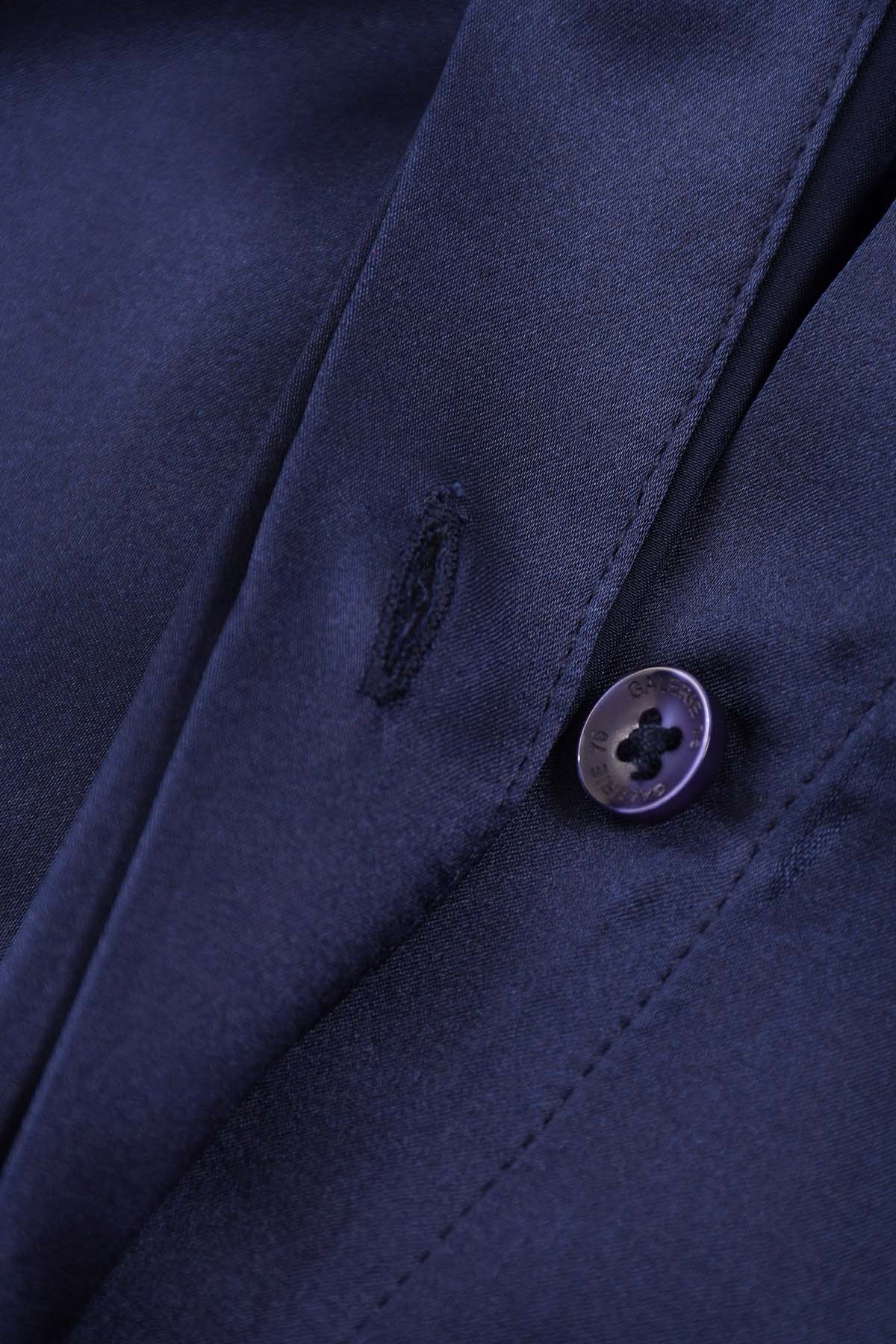 BOUTON CHEMISE FEMME MANCHES LONGUES BLEU NAVY G75