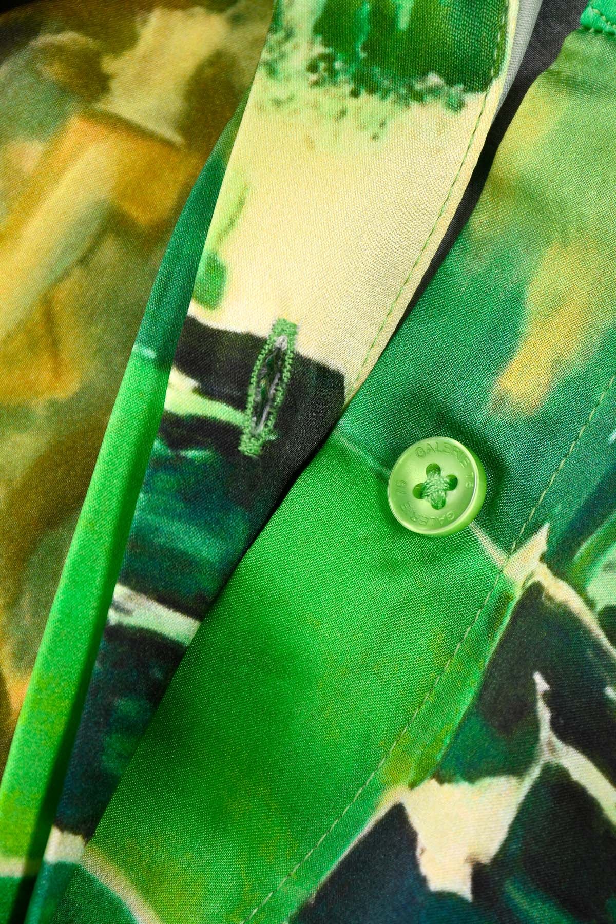 BOUTON CHEMISE FEMME SOIE GALERIE 75 "UNE BOUTEILLE À TA MÈRE" MANCHES LONGUES