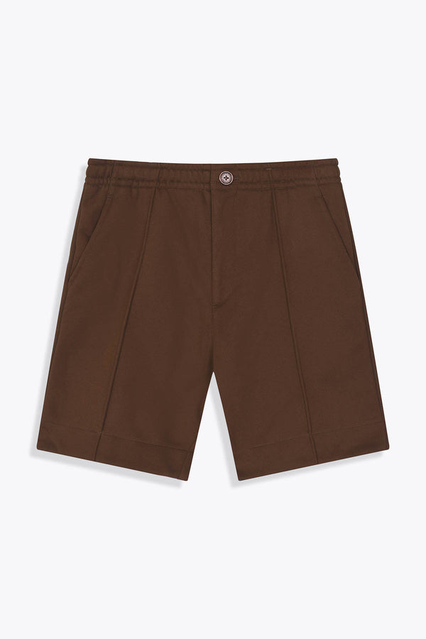 Bermuda homme marron laine "les amazones" art by Skio X Galerie 75