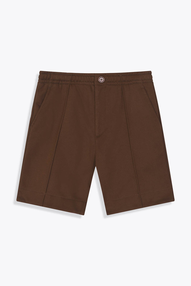 Bermuda homme marron laine "les amazones" art by Skio X Galerie 75