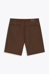 Vue de dos Bermuda homme marron laine "les amazones" art by Skio X Galerie 75