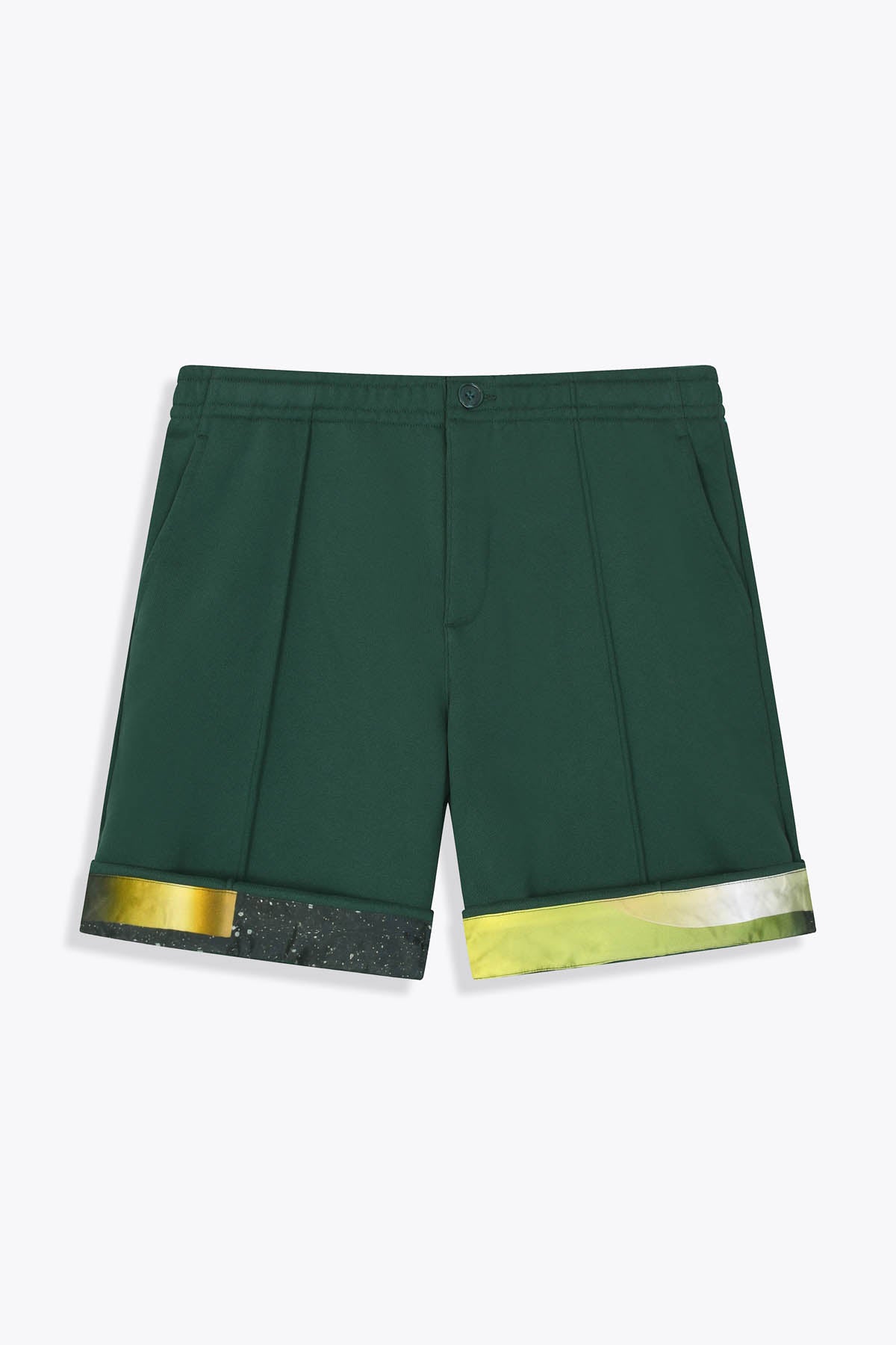 Revers face Bermuda vert royal laine homme " Asian Spleen" art by Skio x Galerie 75 