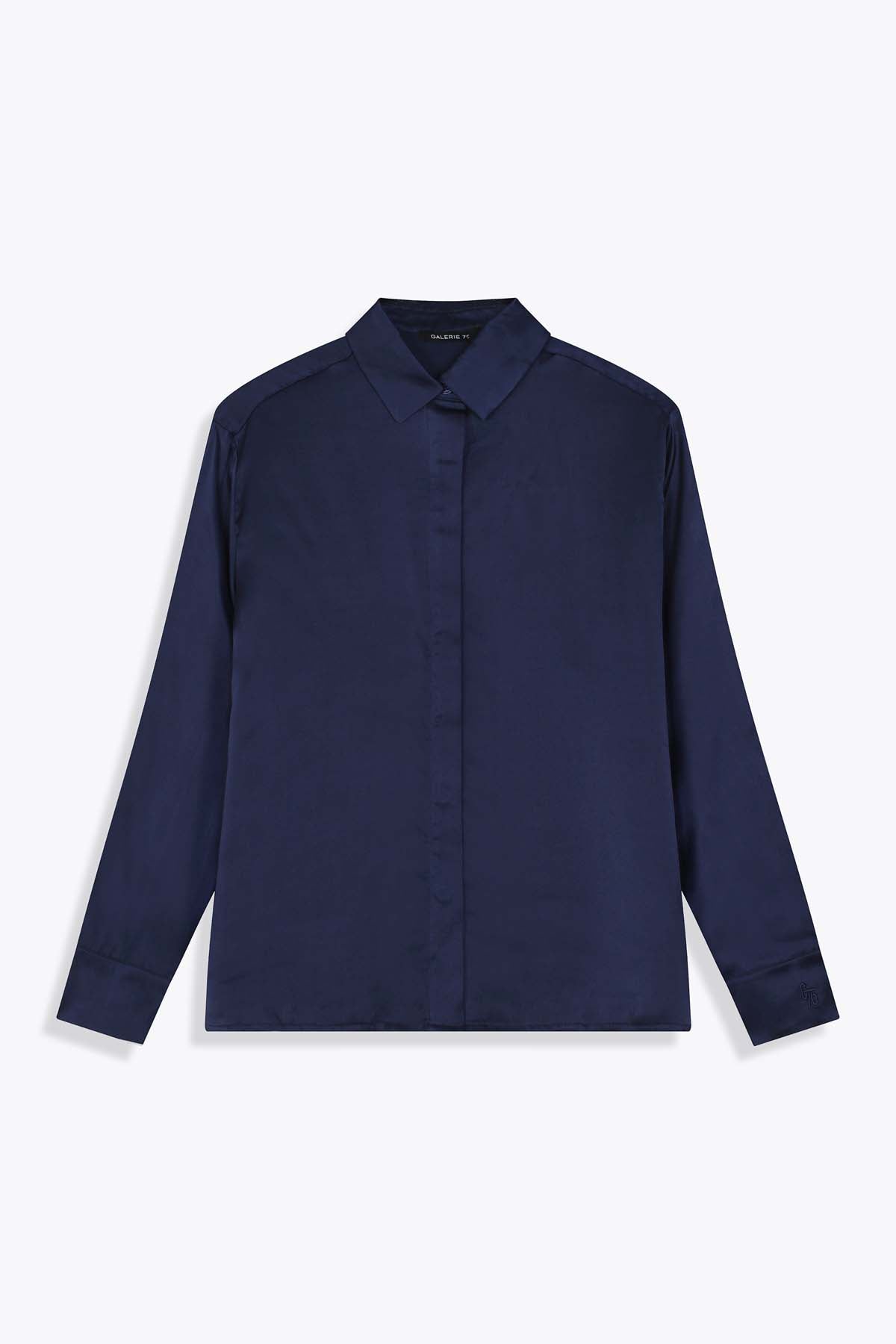 CHEMISE FEMME MANCHES LONGUES BLEU NAVY G75