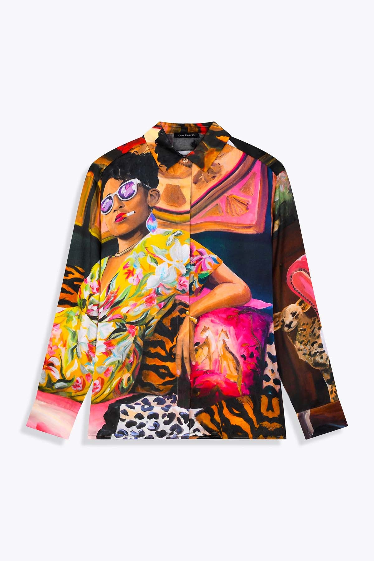 CHEMISE FEMME SOIE GALERIE 75 "EMBASSADA" MANCHES LONGUES 