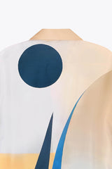 Vue col dorsal Chemise Homme soie manches courtes les amazones by Skio x Galerie 75