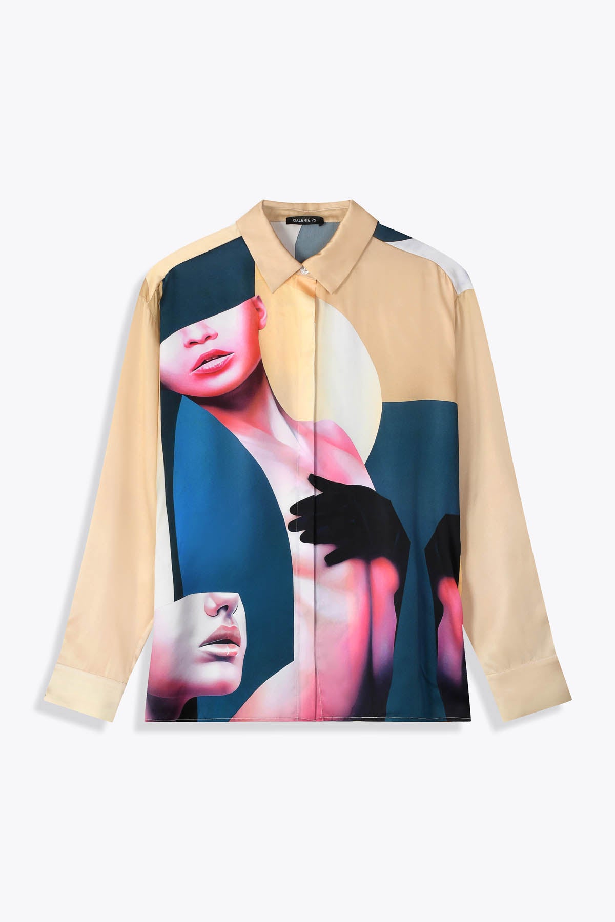 Chemise femme soie manches longues  "Les amazones" art by Skio x Galerie 75