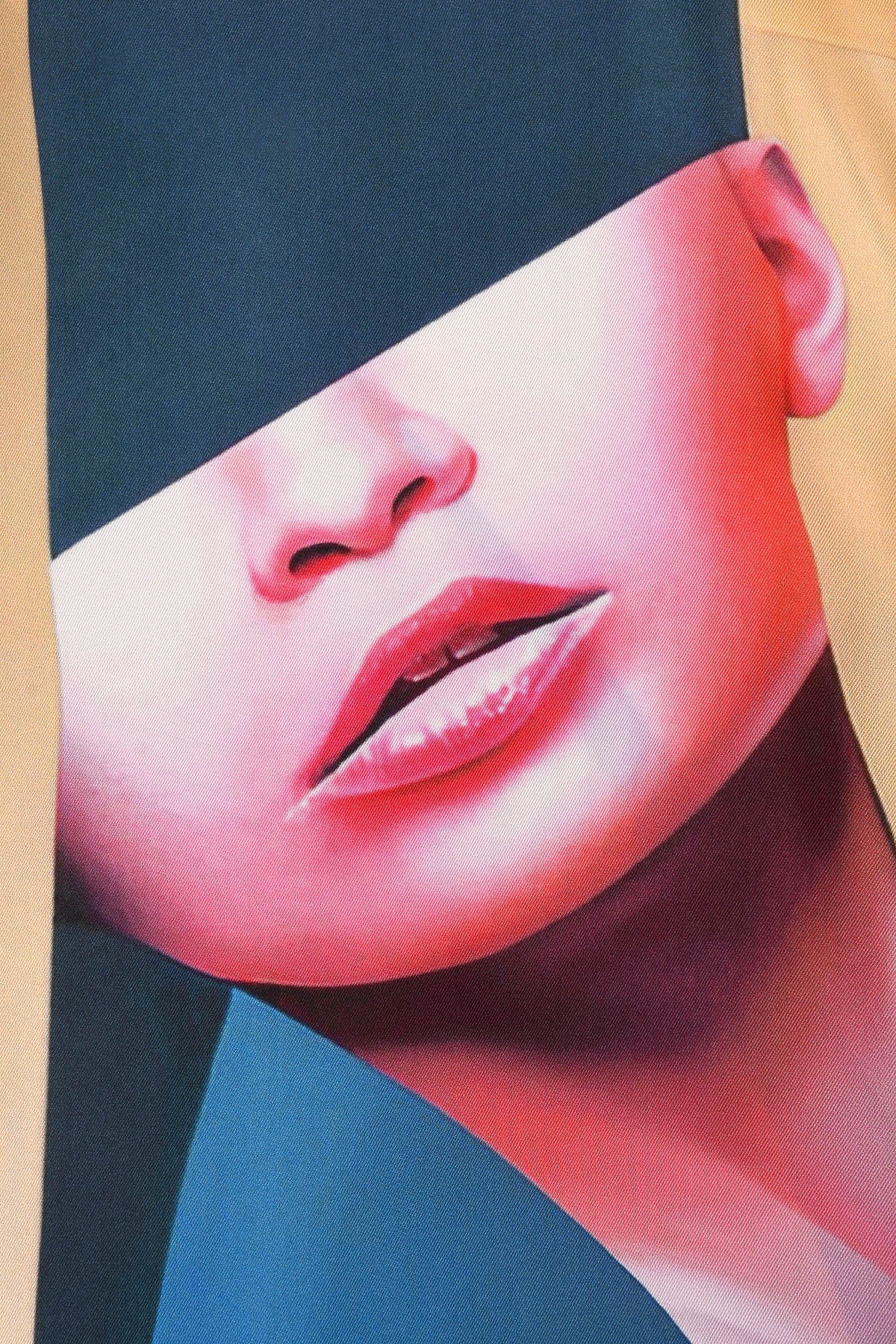 Zoom visuel Chemise homme en soie manches longues : Œuvre “Les Amazones” de Skio x Galerie 75