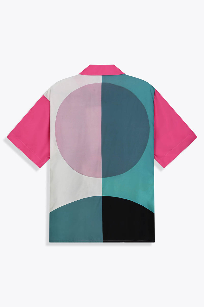 Vue de dos Chemise homme soie manches courtes "ARTDECO" Skio x Galerie 75 