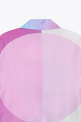 vue col de dos Chemise soie Homme manches courtes "Guerrière" Skio x Galerie 75