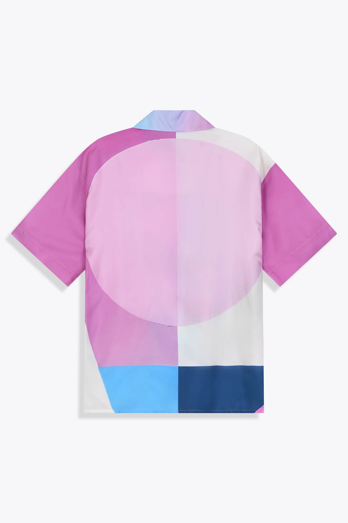 Vue de dos Chemise soie Homme manches courtes "Guerrière" Skio x Galerie 75