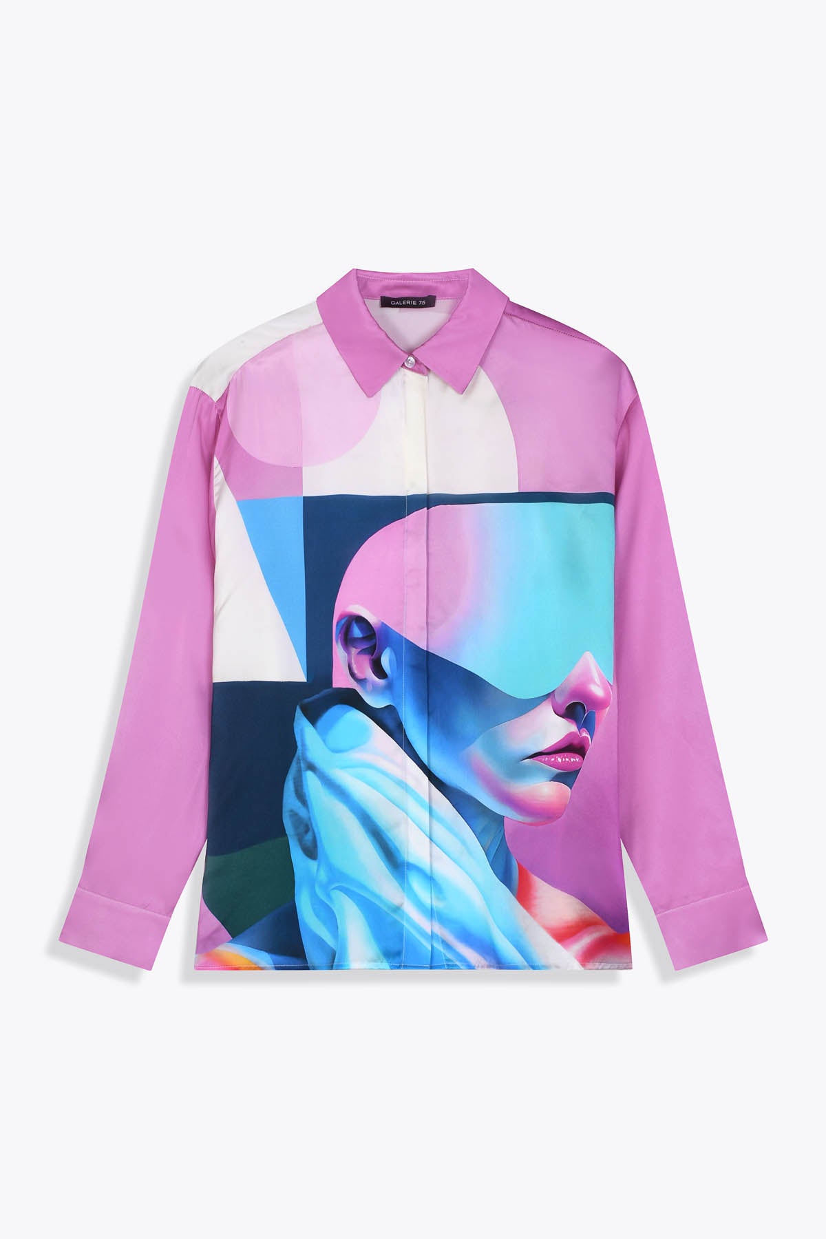 Chemise soie manches longues " Guerriere" by Skio x Galerie 75 