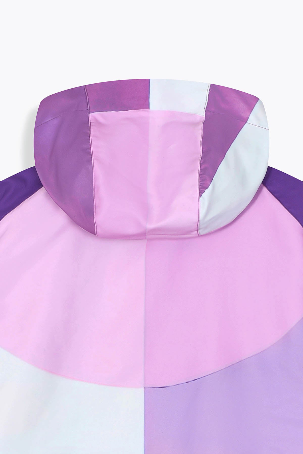Coupe-vent réversible imperméable bleu marine avec Œuvre “Guerrière” de Skio x Galerie 75 capuche art dos 