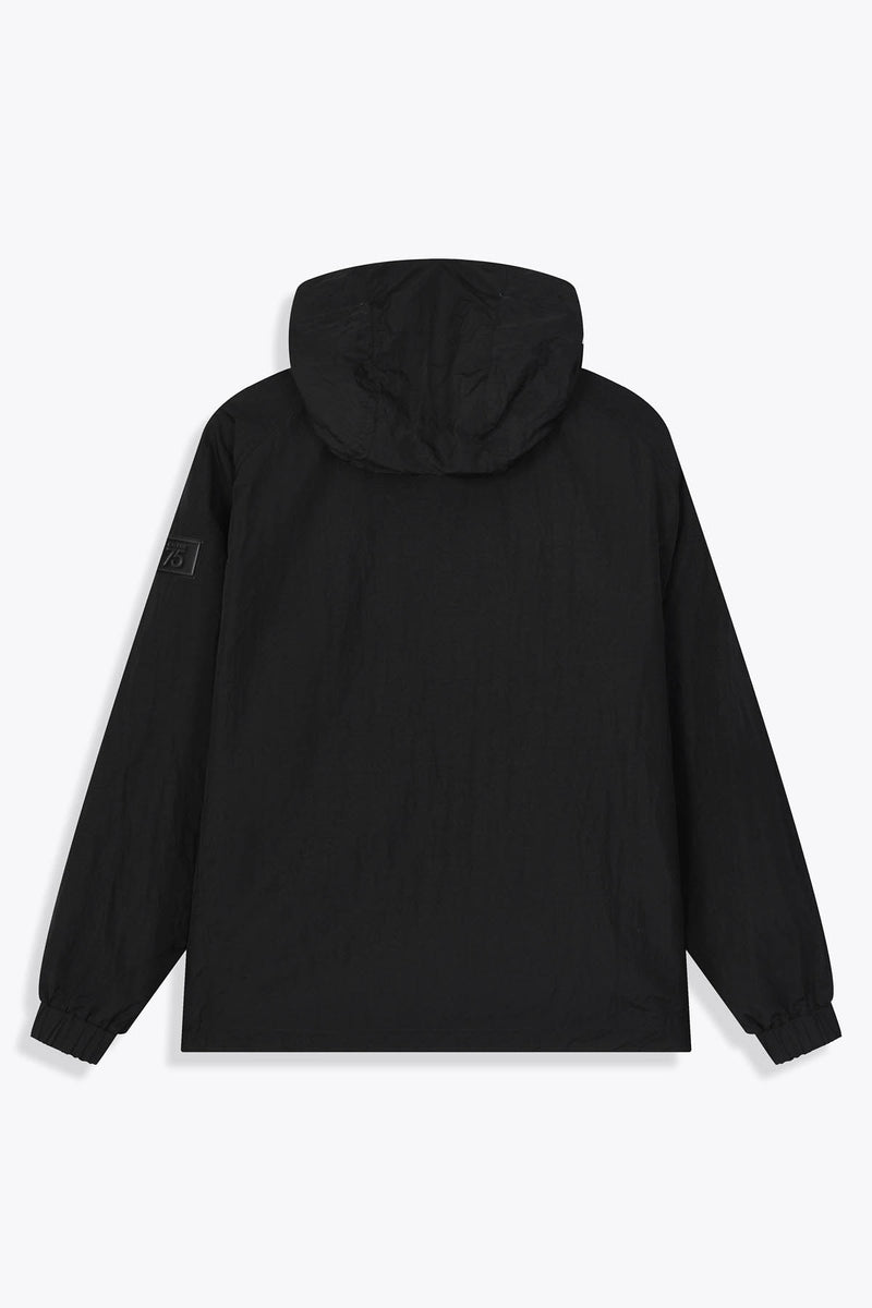 Coupe-vent réversible noir (zip vert) et face Œuvre “Asian Spleen” de Skio x Galerie 75 uni noir dos