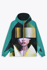 Coupe-vent réversible (zip orange) et face Œuvre “Asian Spleen” de Skio x Galerie 75