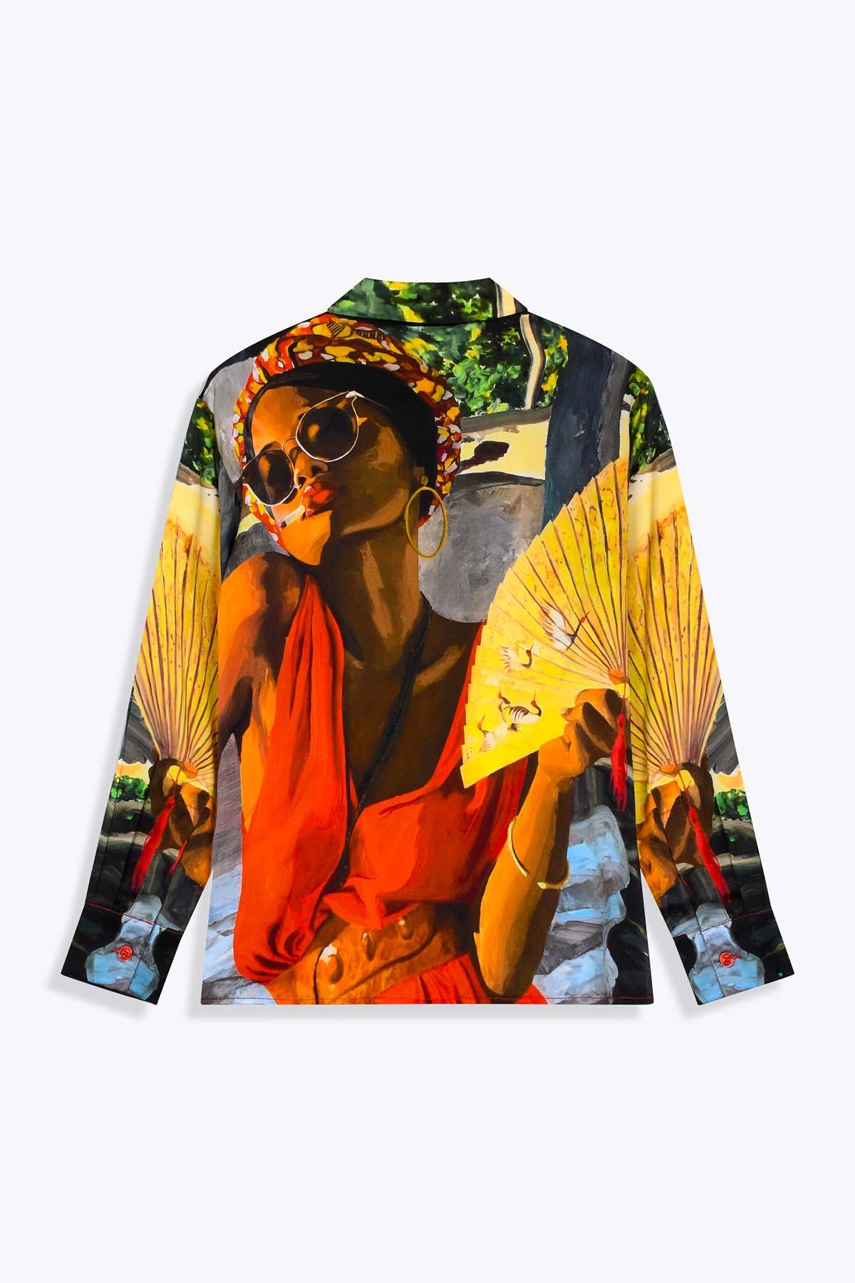 DOS CHEMISE FEMME SOIE GALERIE 75 "DIVA LA KOUR" MANCHES LONGUES