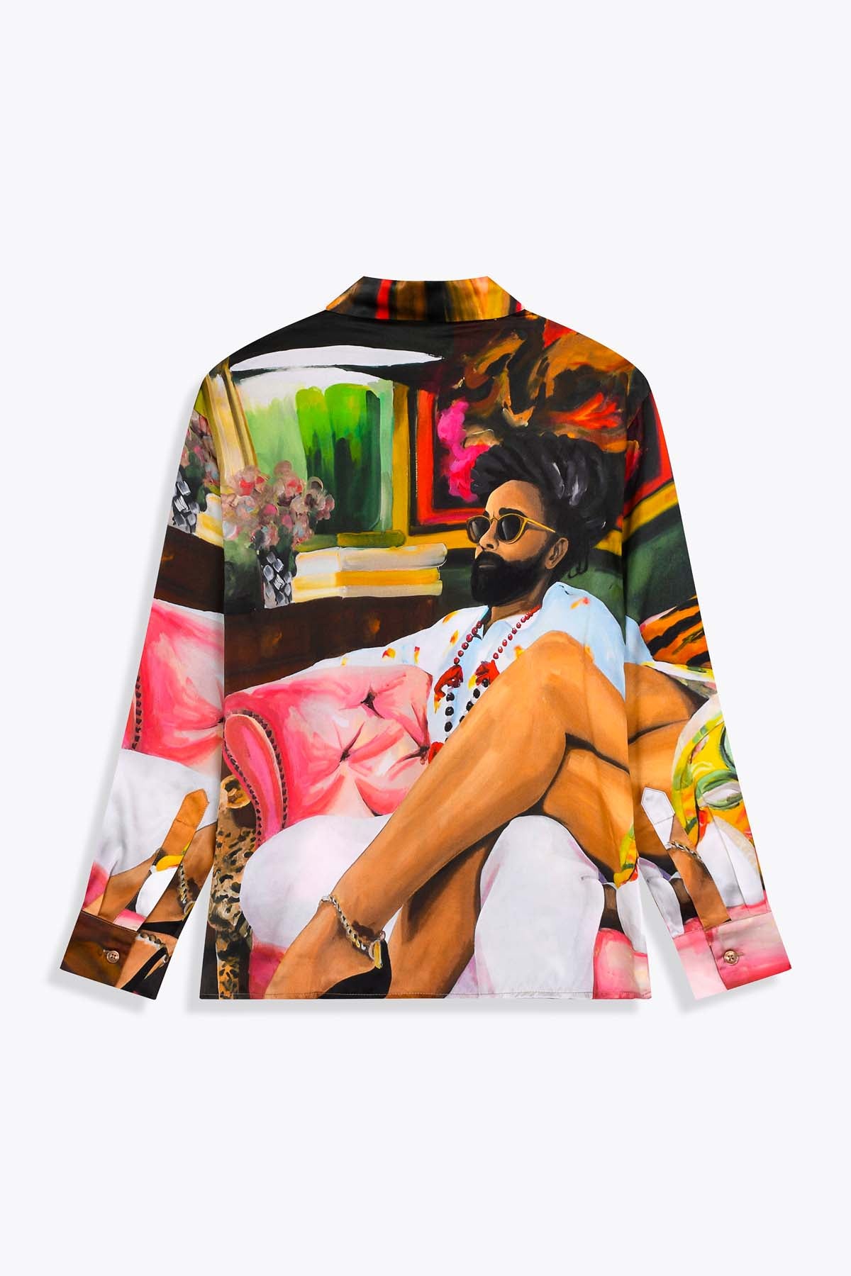 DOS CHEMISE FEMME SOIE GALERIE 75 "EMBASSADA" MANCHES LONGUES 