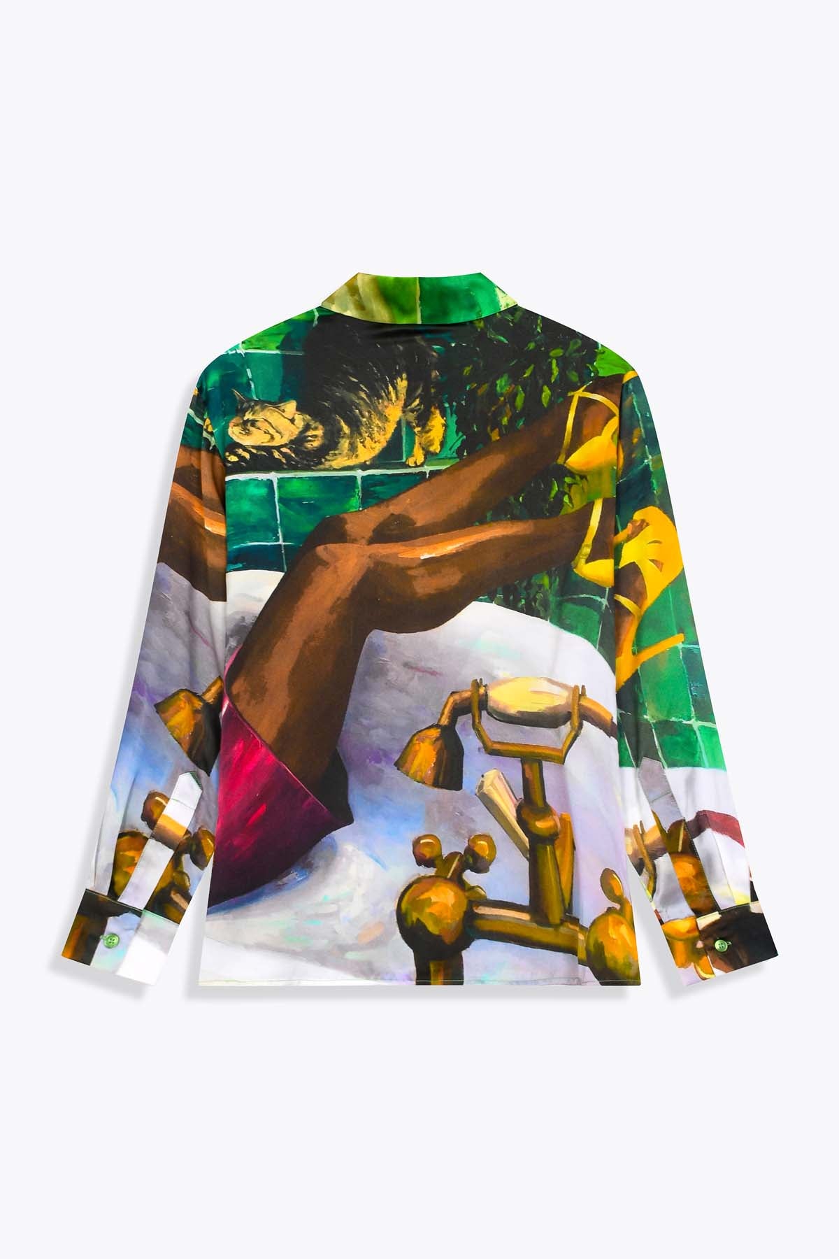 DOS CHEMISE FEMME SOIE GALERIE 75 "UNE BOUTEILLE À TA MÈRE" MANCHES LONGUES