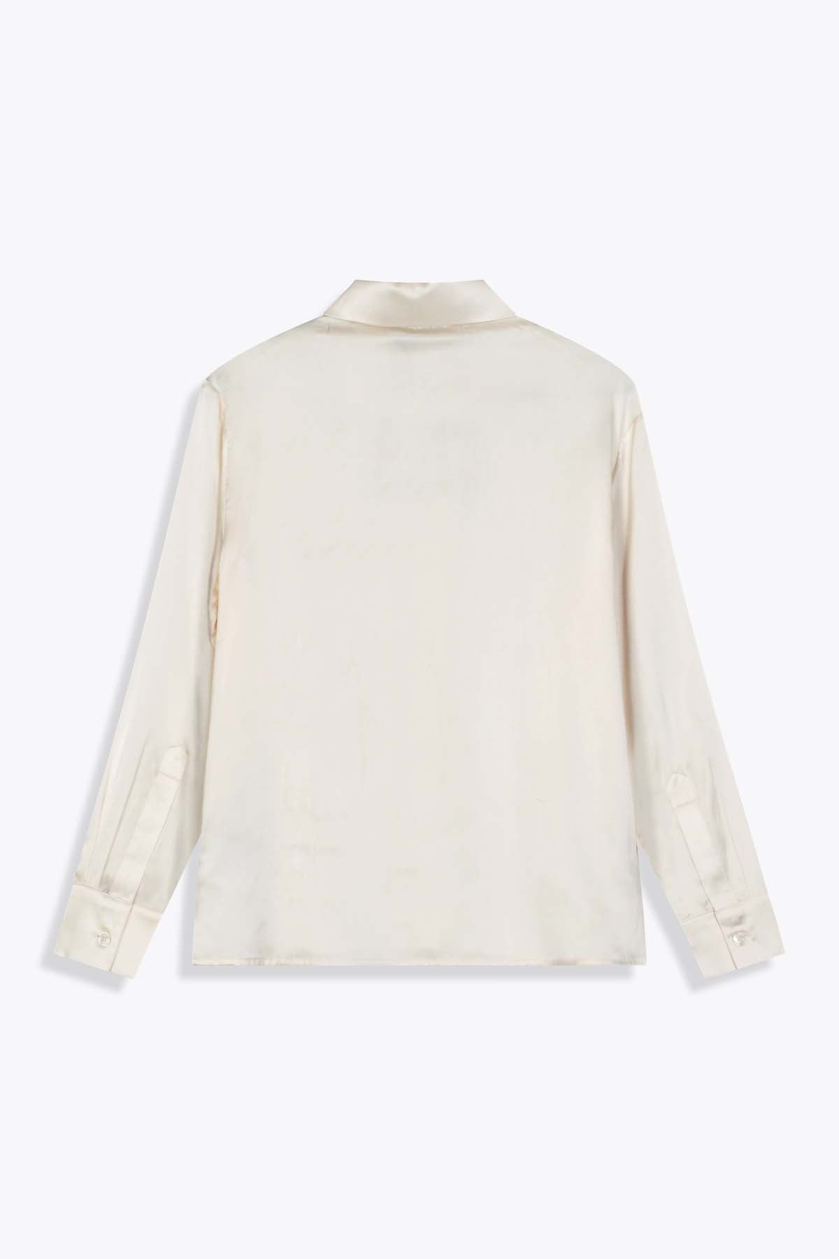 DOS CHEMISE FEMMME SOIE BLANC CASSÉ MANCHES LONGUES G75