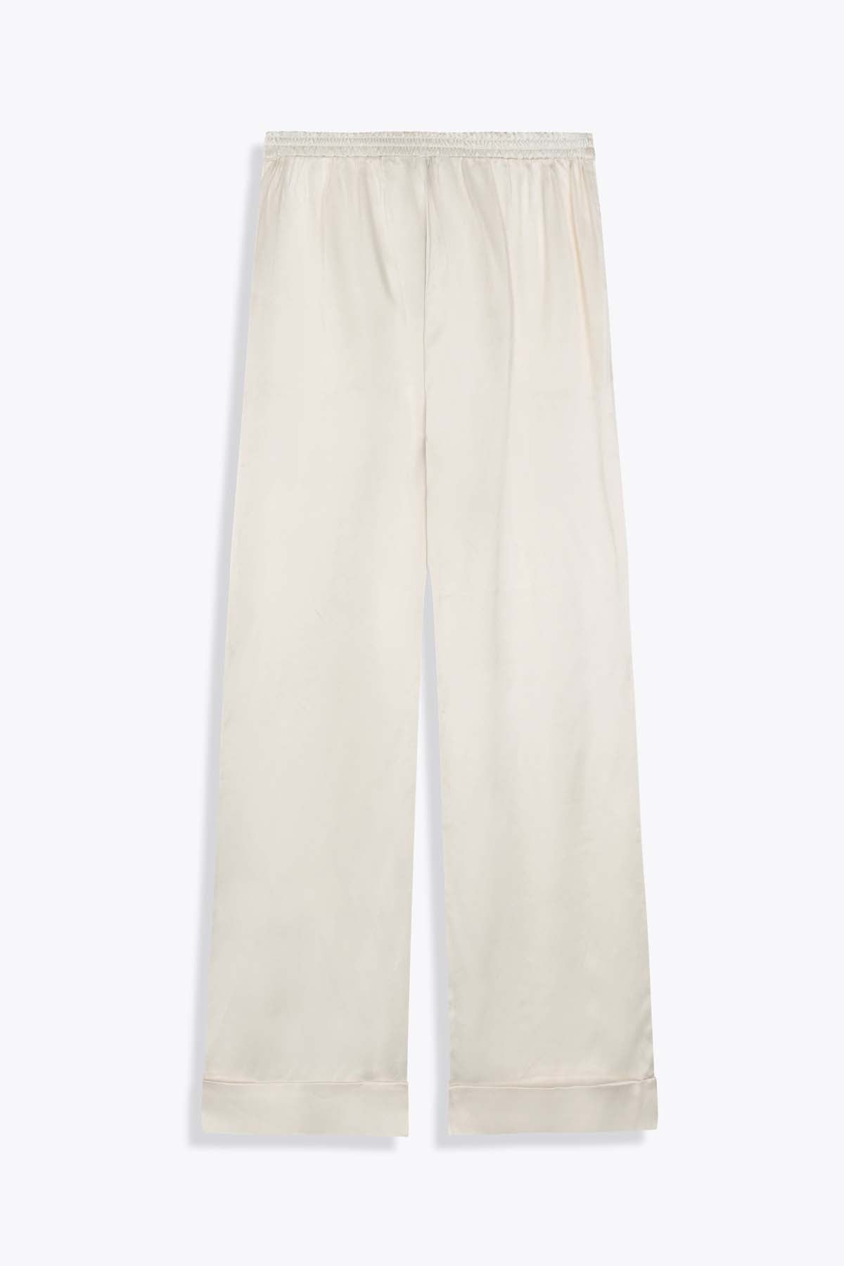 DOS G75 PANTALON SOIE FEMME BLANC CASSÉ 