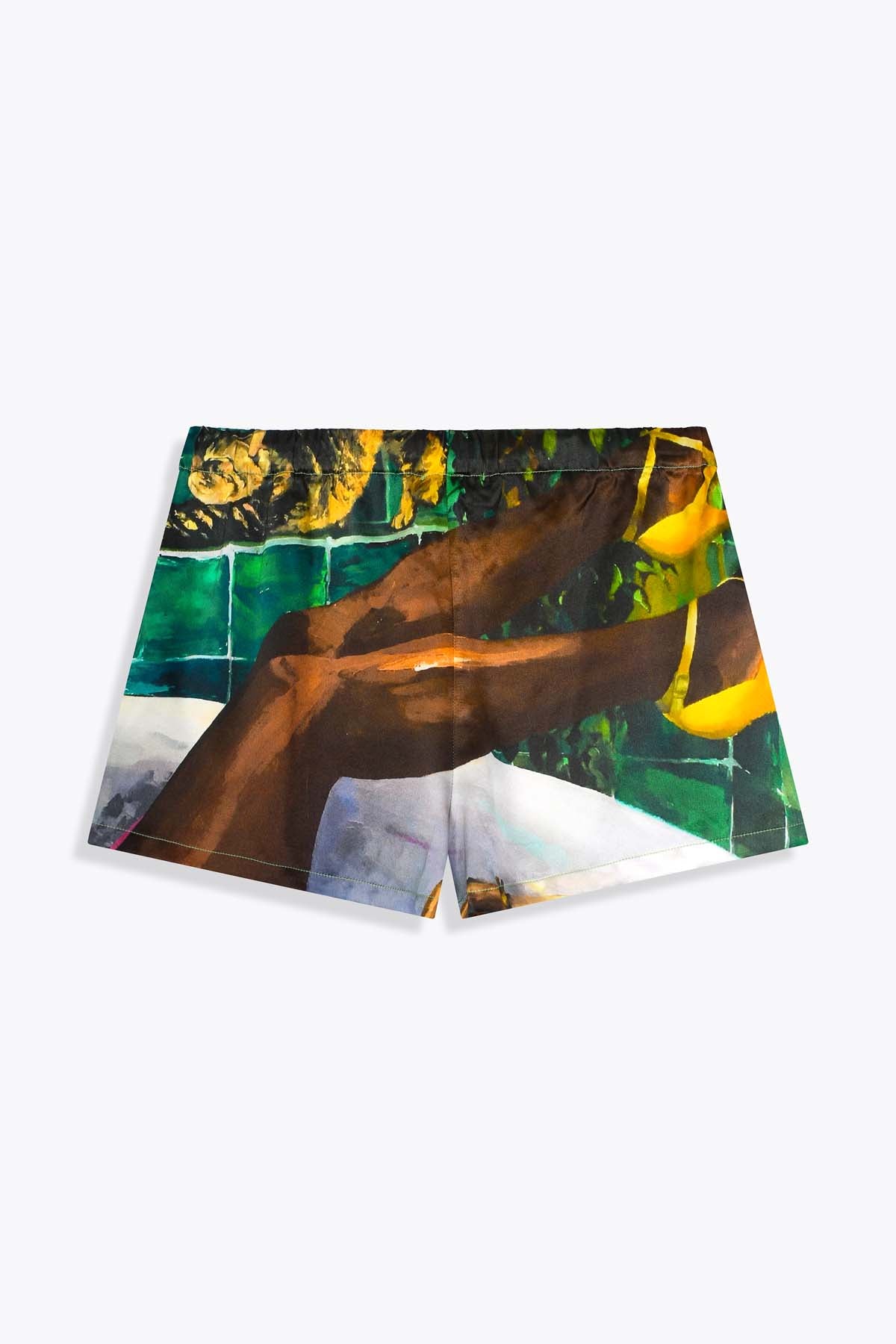DOS SHORT FEMME SATIN DE SOIE GALERIE 75 "UNE BOUTEILLE À TA MÈRE "