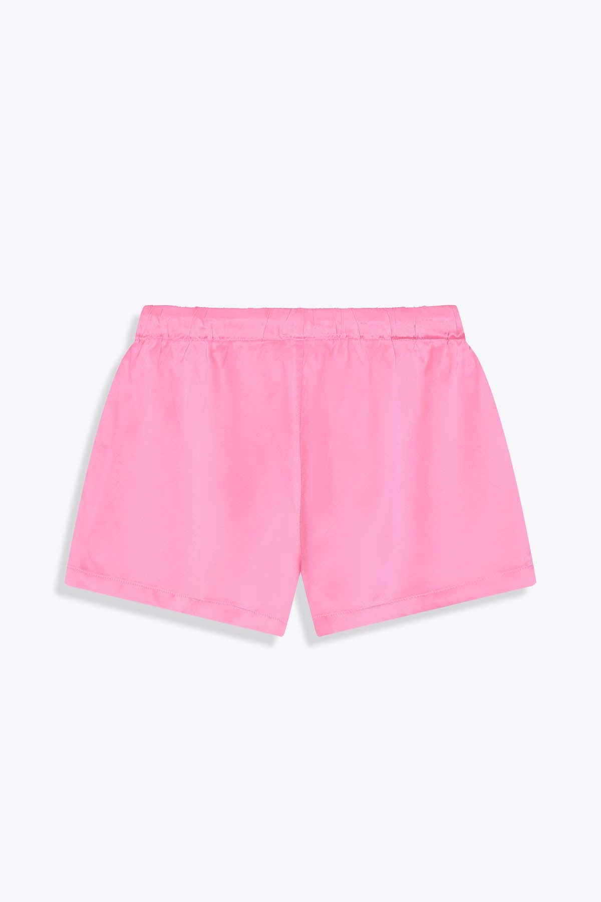DOS Short femme G75 en Satin de Soie Rose