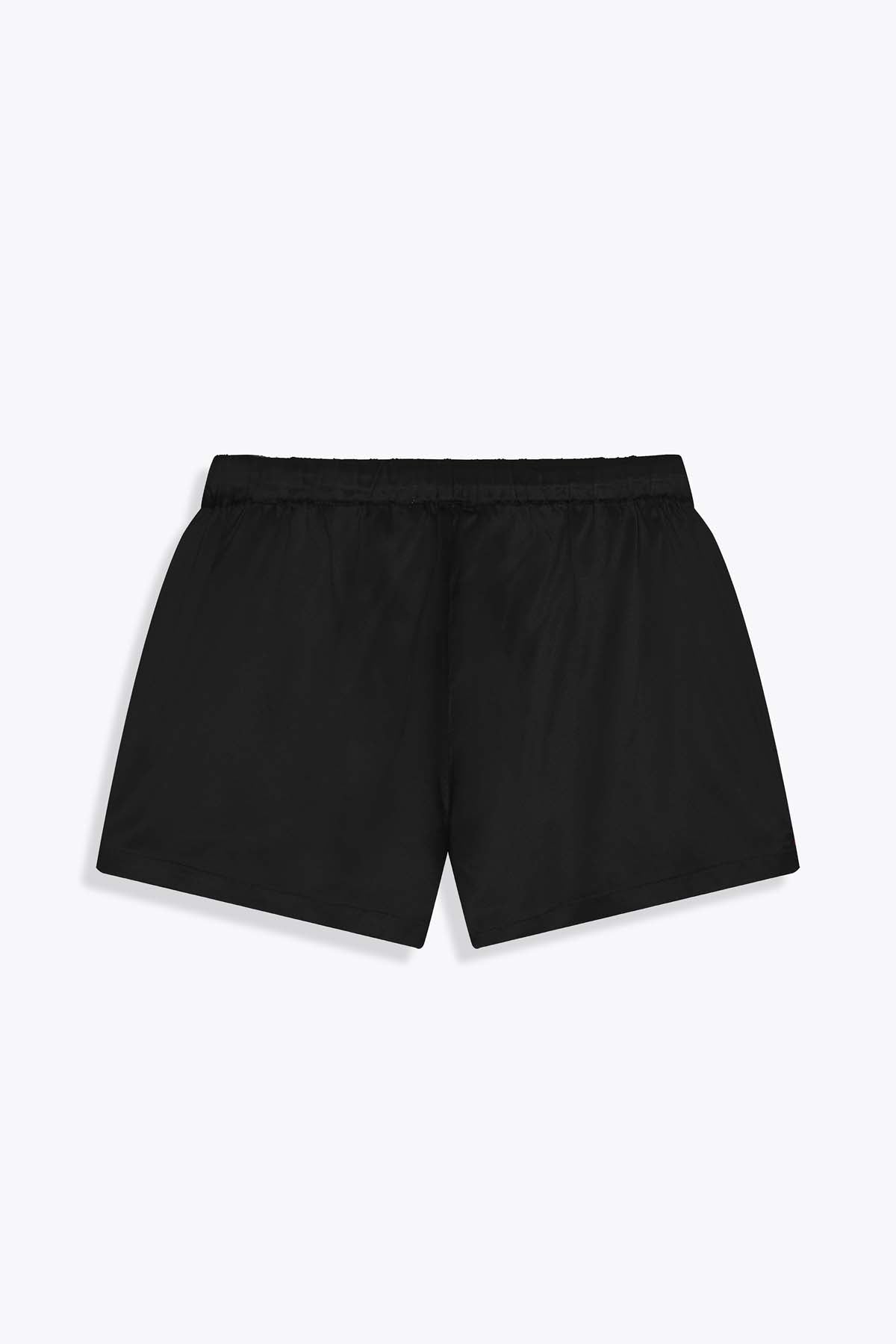 DOS Short femme G75 en satin de soie noir