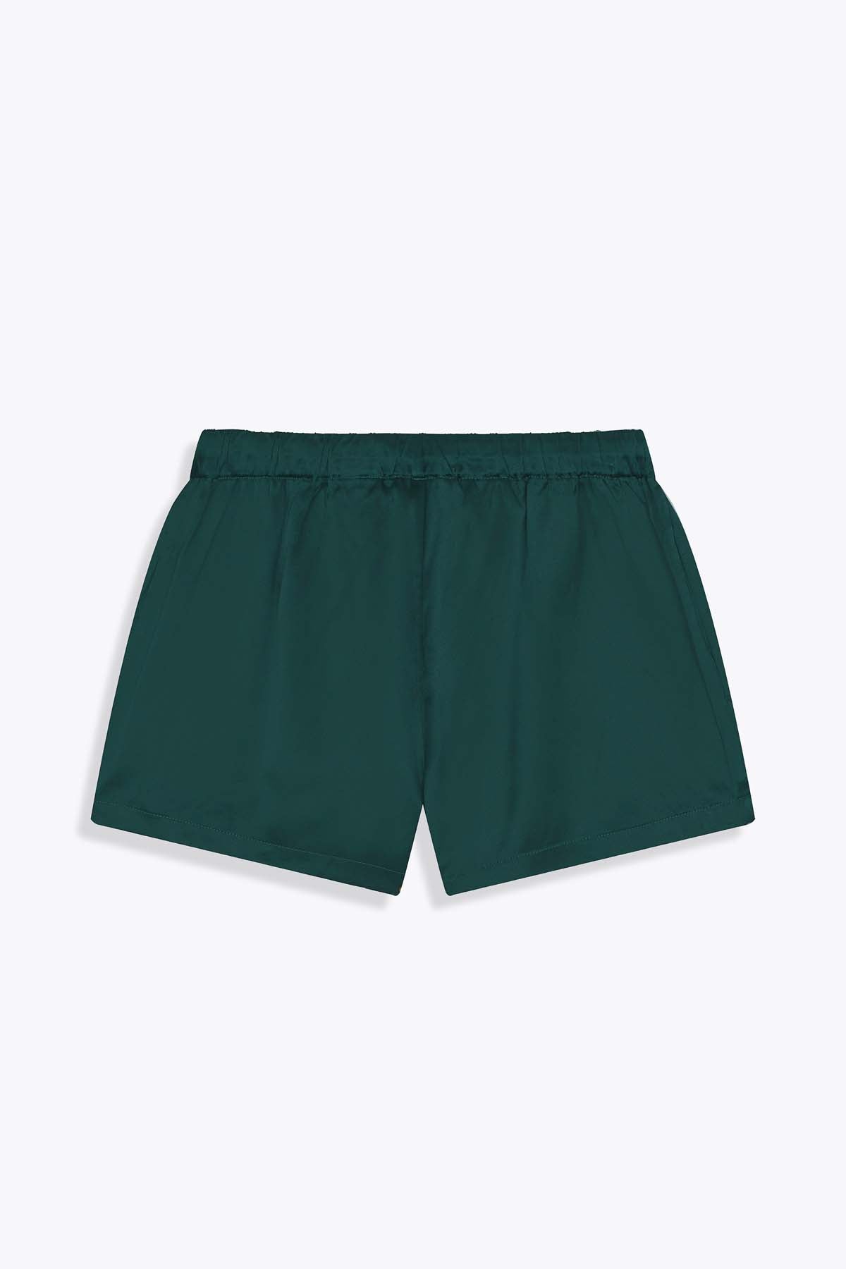 DOS Short femme G75 en satin de soie vert royal