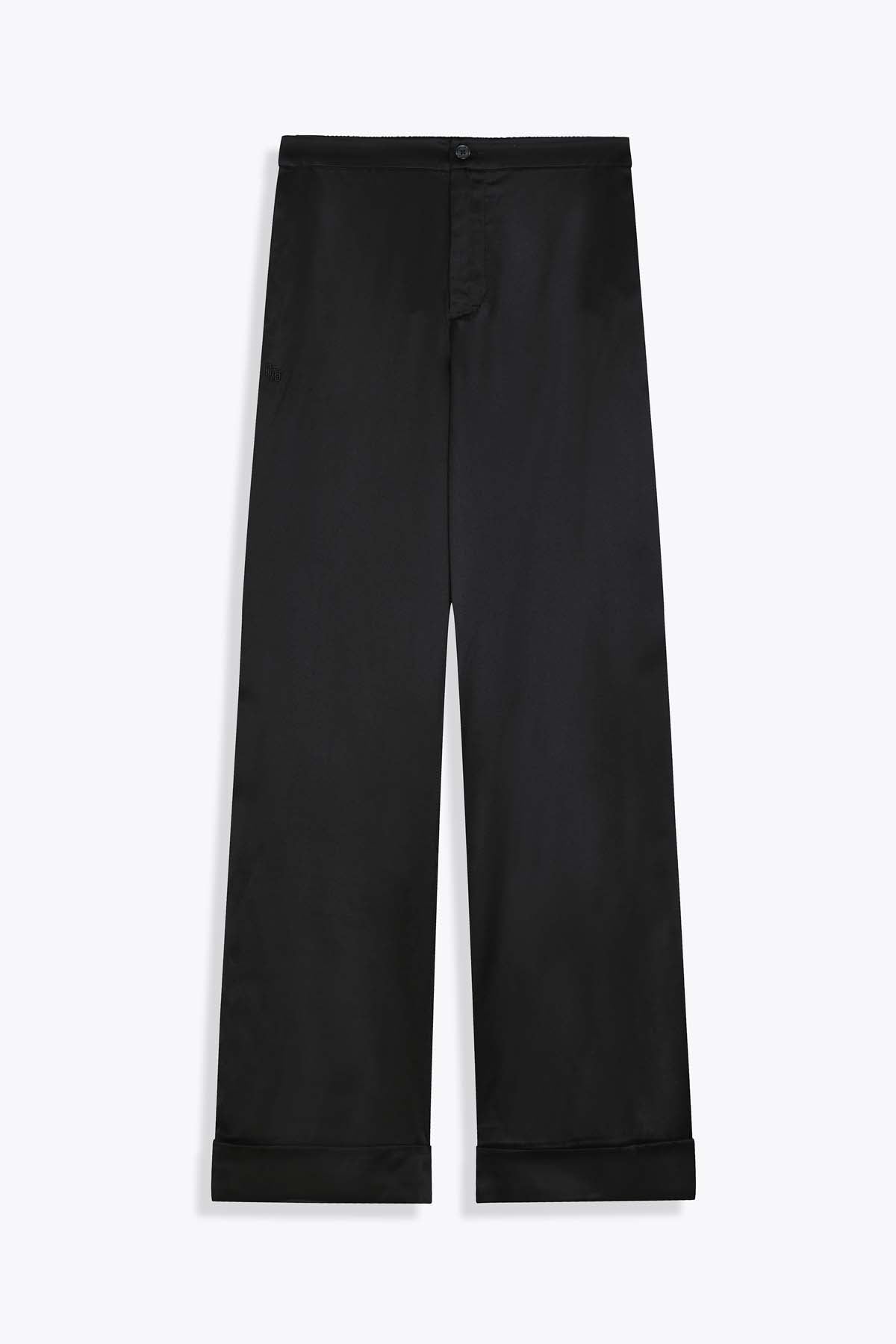 G75 pantalon soie femme noir élégant 
