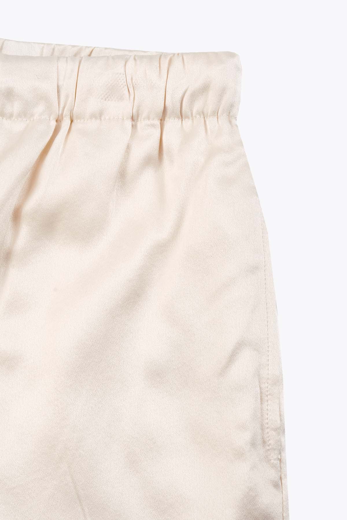 POCHE LATERALE Short femme G75 en Satin de Soie blanc cassé