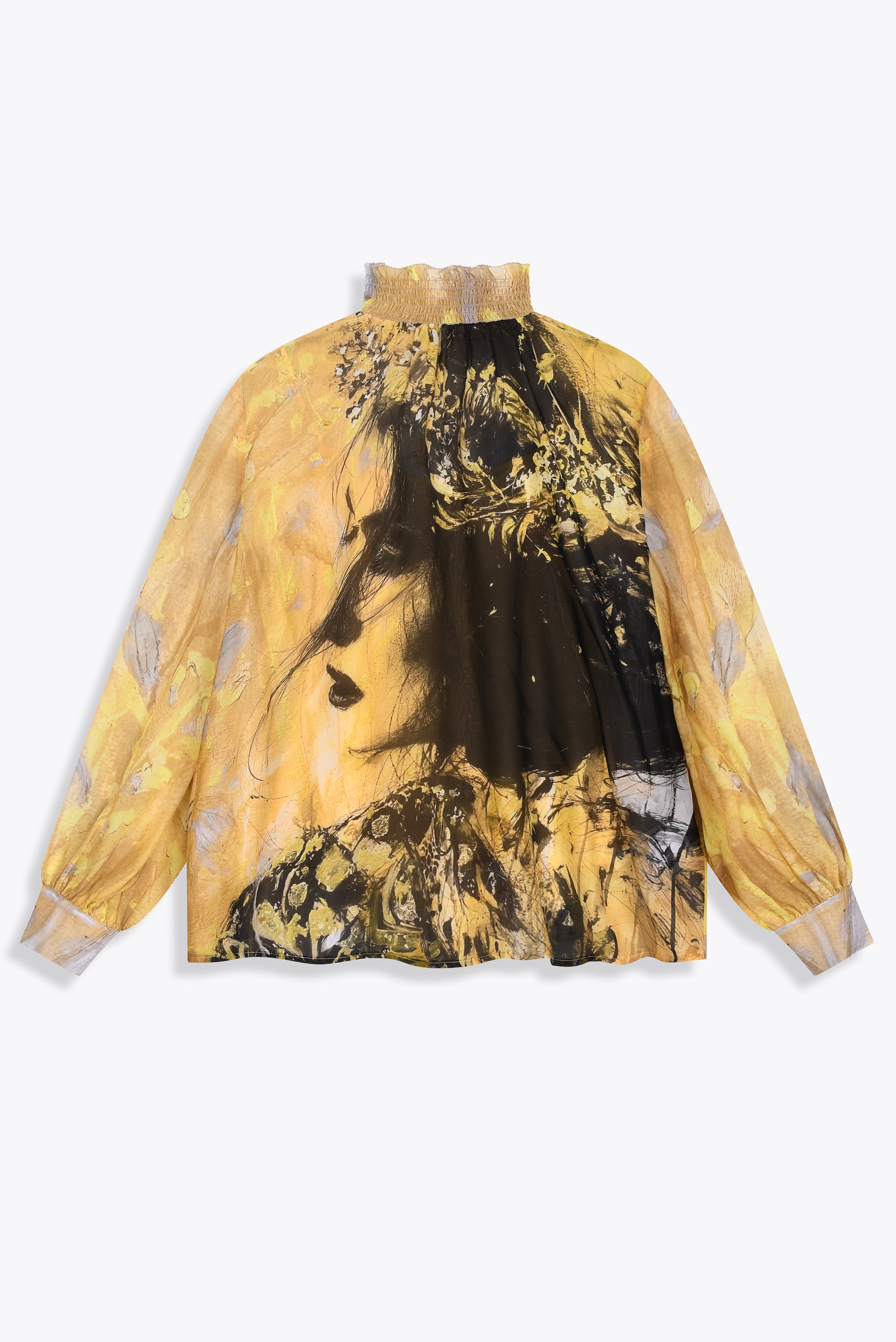 Top femme Or en soie "Promesses"