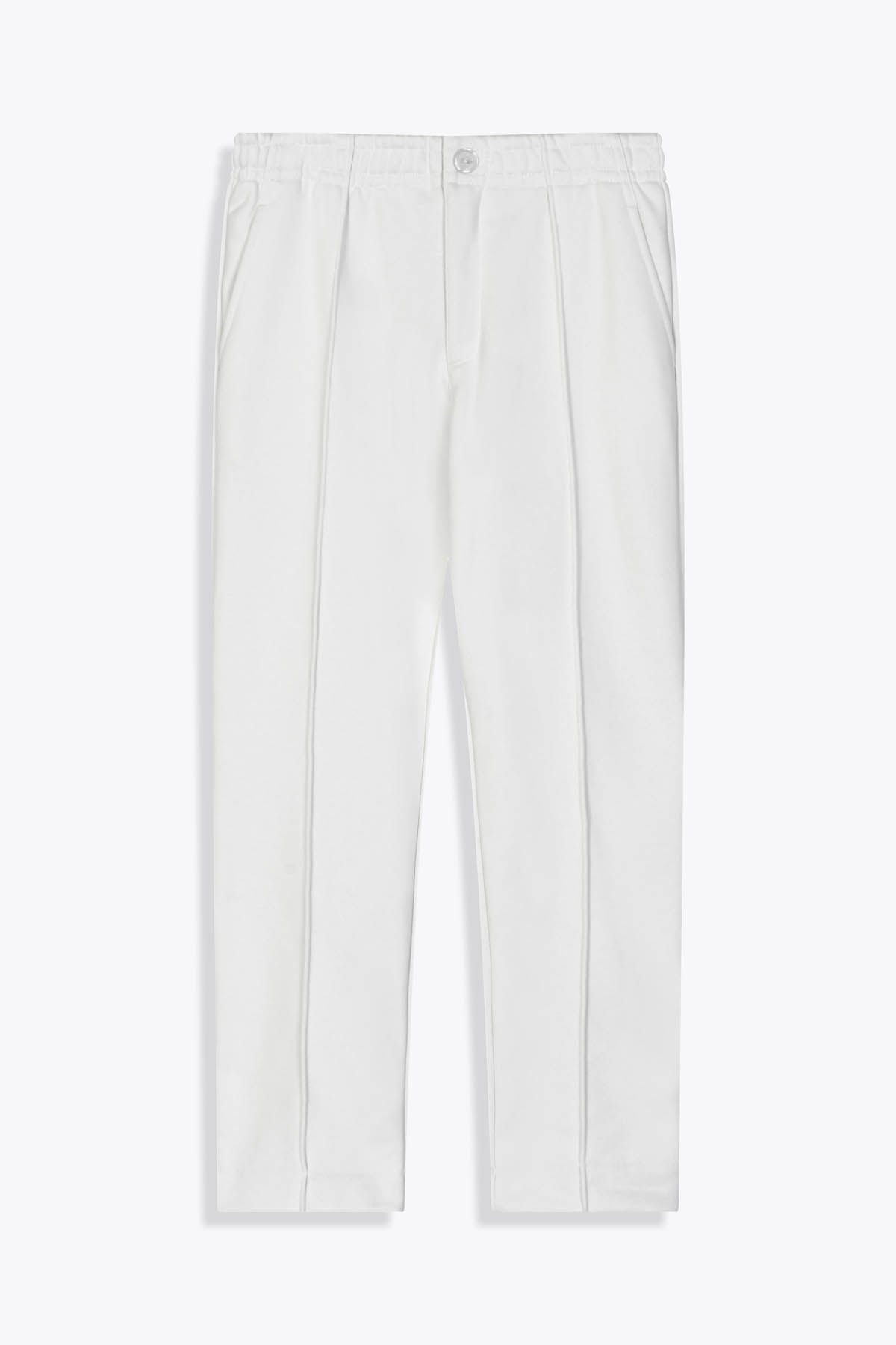 Pantalon homme blanc cassé avec Revers Œuvre “Les Amazones” de Skio x Galerie 75