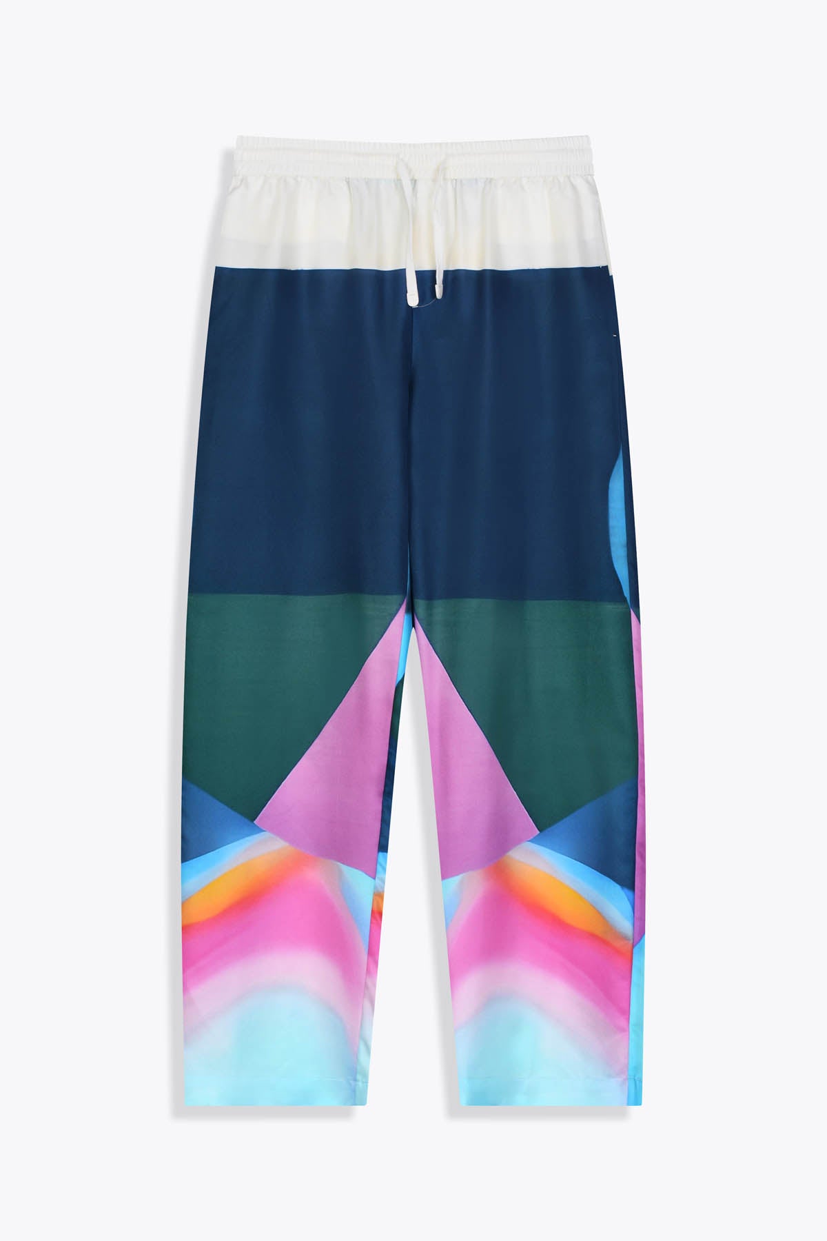 Pantalon homme en soie avec Œuvre “Guerrière” de Skio x Galerie 75