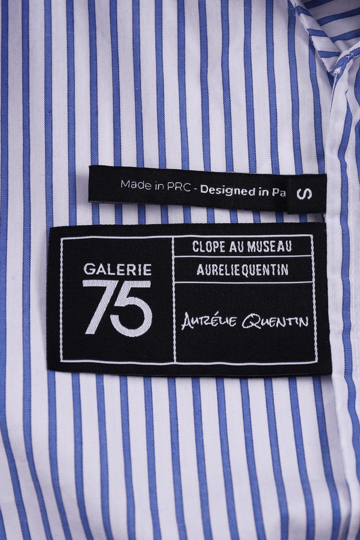 Pyjama chemise bleu etiquette galerie 75 