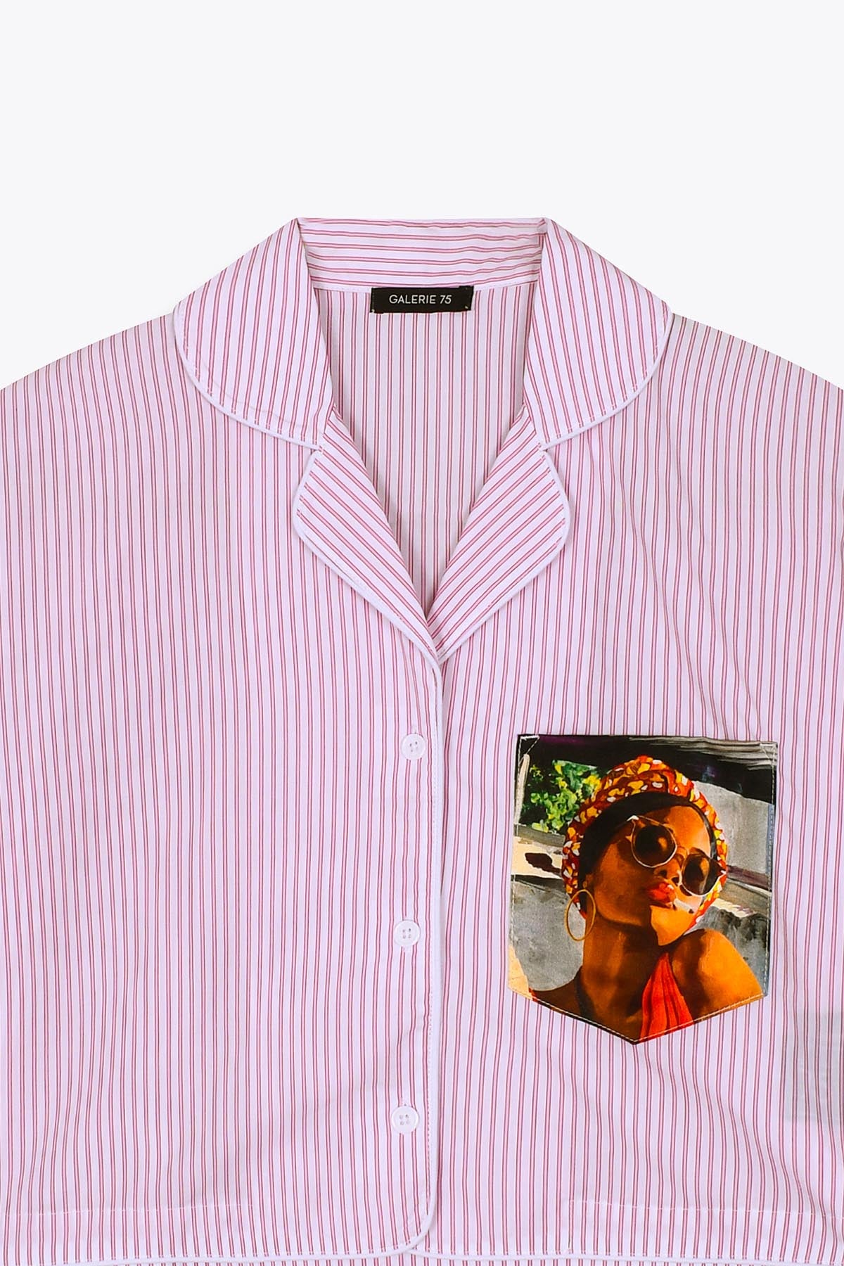 Pyjama chemise rose fuchsia poche galerie 75 