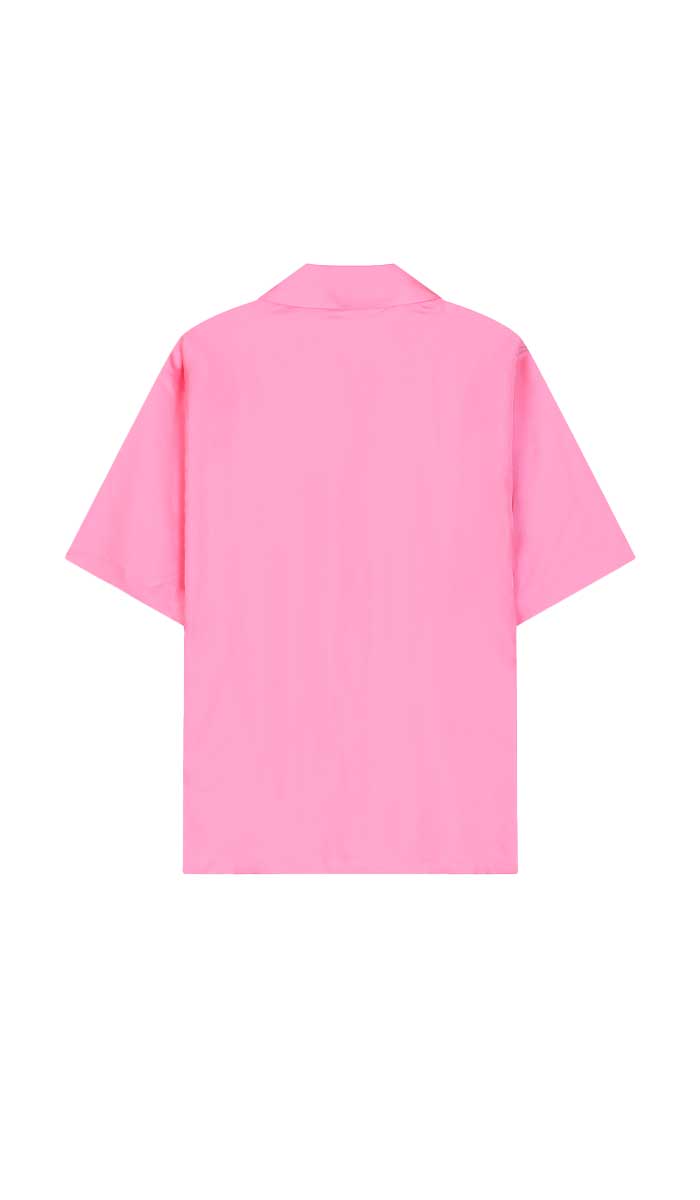 CHEMISE SOIE ROSE HOMME G75 CLASSIC MANCHES COURTES