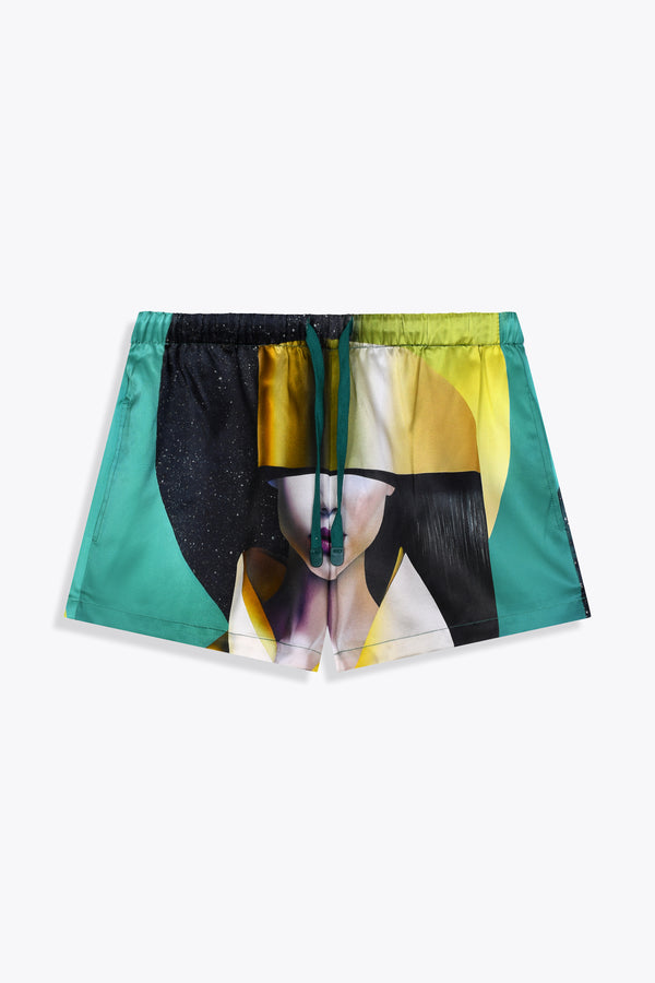 Short en soie femme "AsianSpleen" by Skio x Galerie 75 