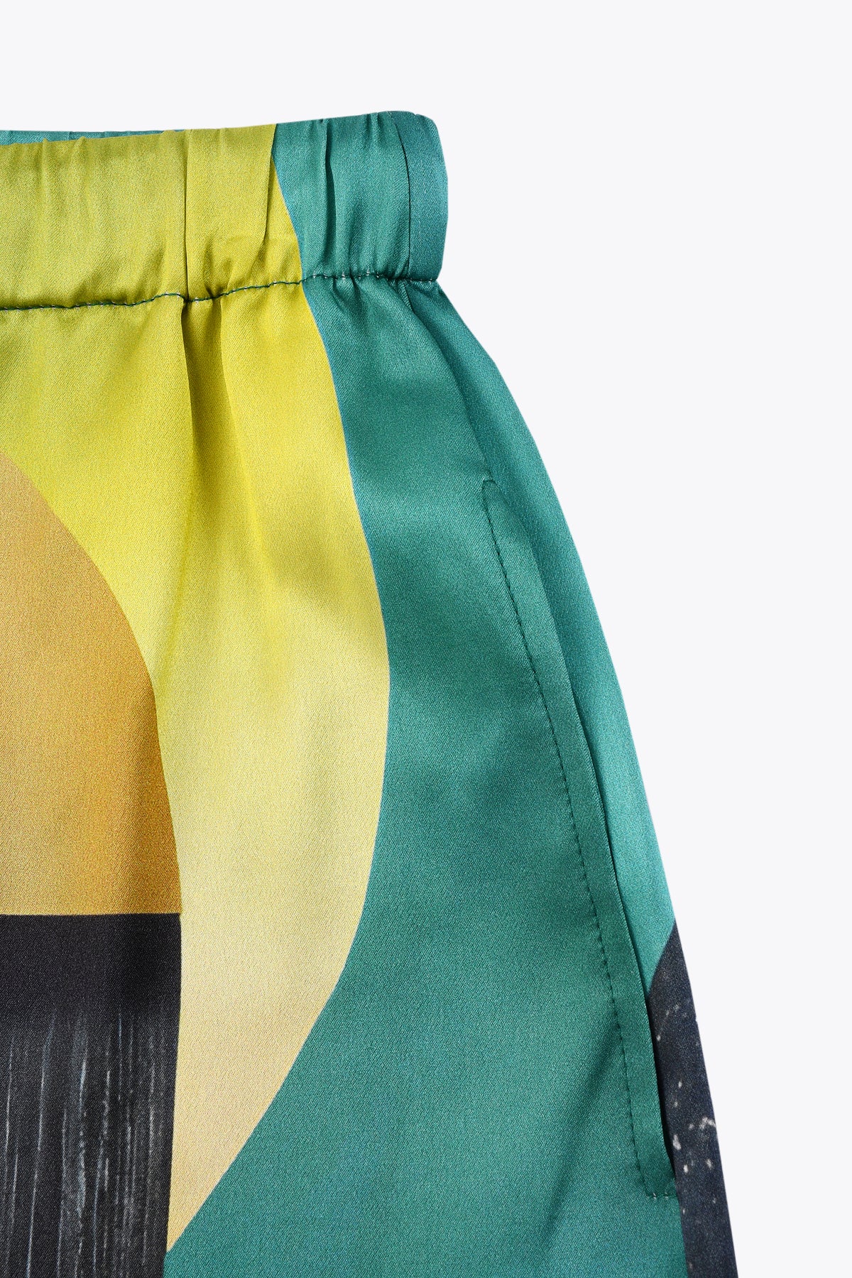 Short en soie femme "AsianSpleen" by Skio x Galerie 75 détail élastique taille 