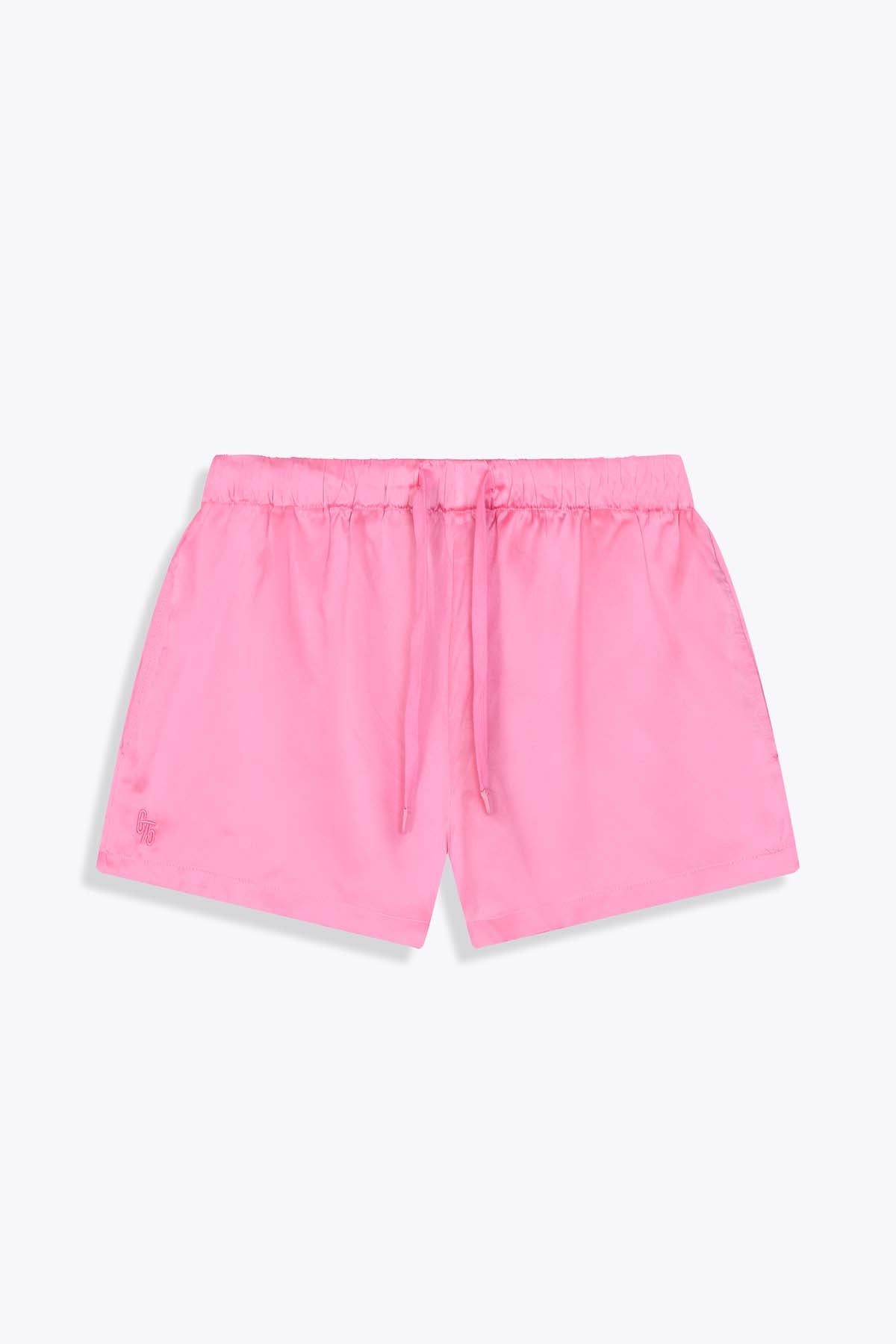 Short femme G75 en Satin de Soie Rose