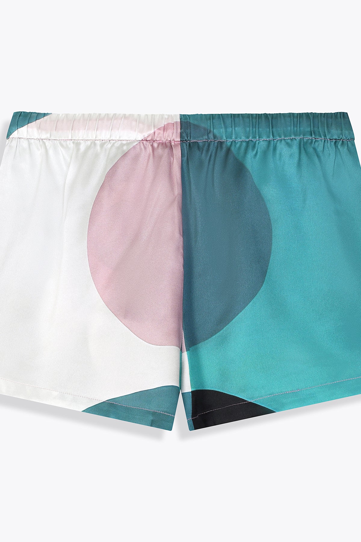 détail dos Short femme soie Artdéco by Skio x Galerie 75 