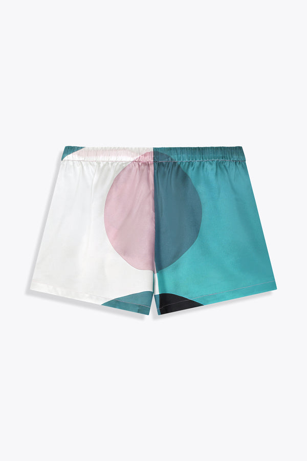 vue dos Short femme soie Artdéco by Skio x Galerie 75 