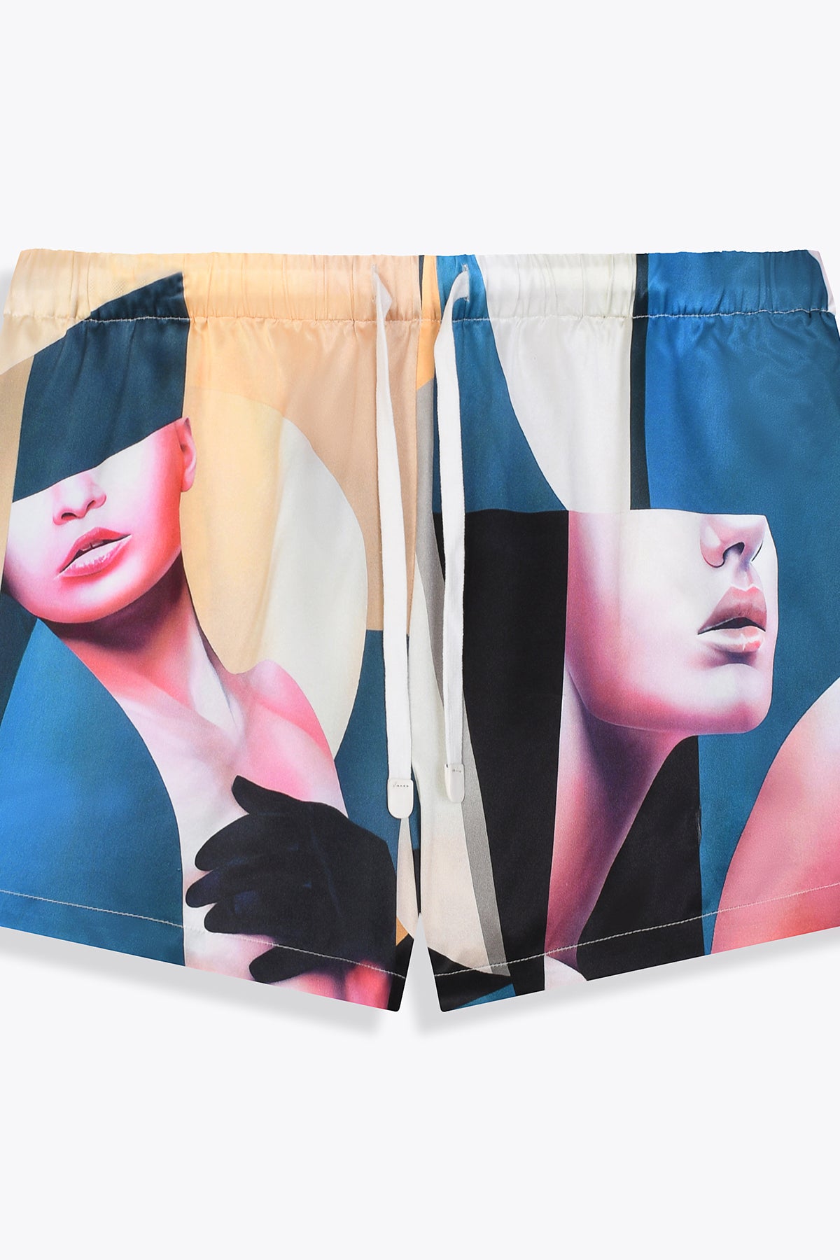 Short soie femme "Les Amazones" by Skio x Galerie 75 détail ruban