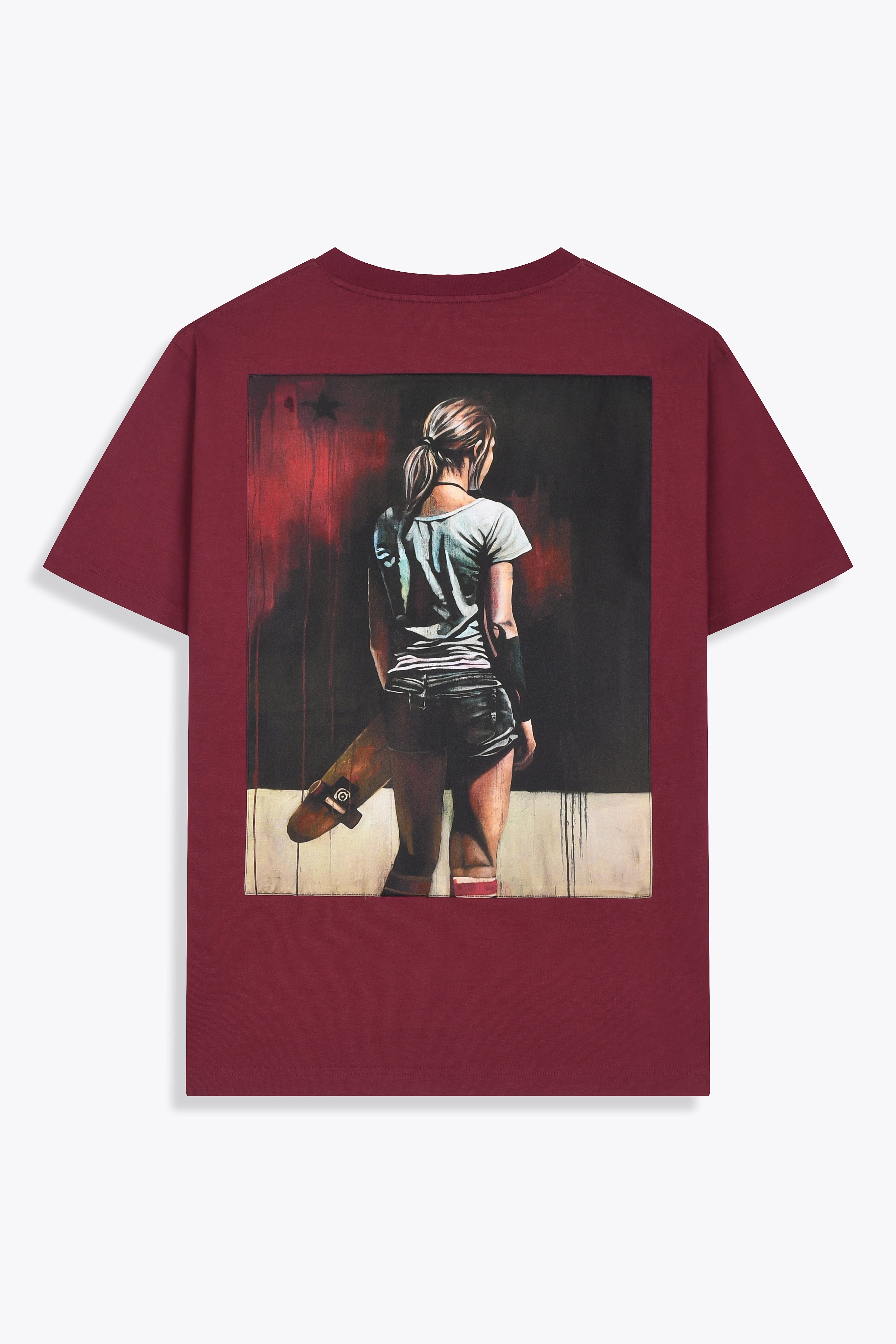 T-Shirt Homme Bordeaux "Skating Desires"