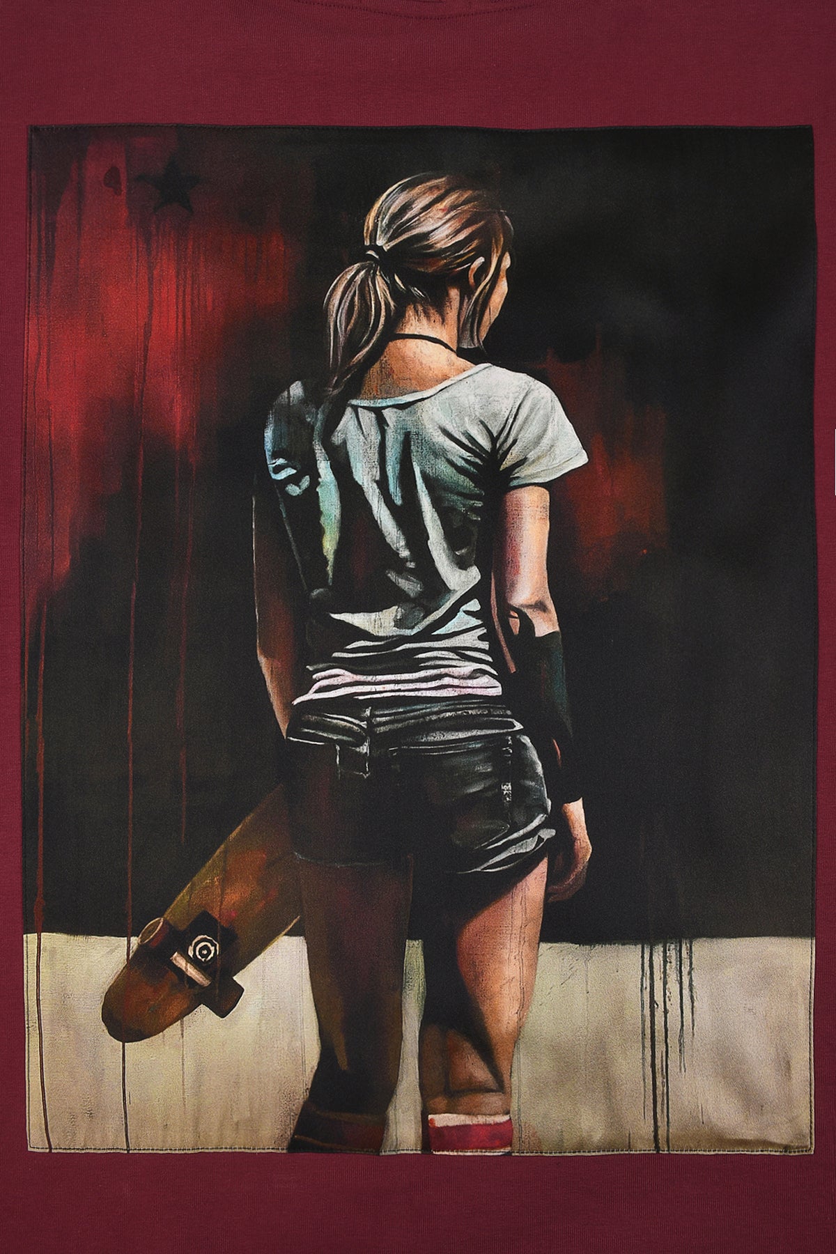 T-Shirt Homme Bordeaux "Skating Desires"