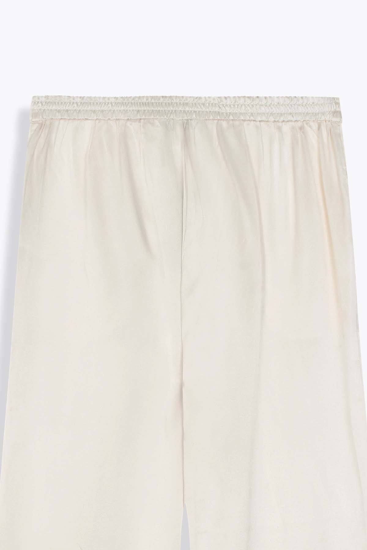 TAILLE G75 PANTALON SOIE FEMME BLANC CASSÉ 